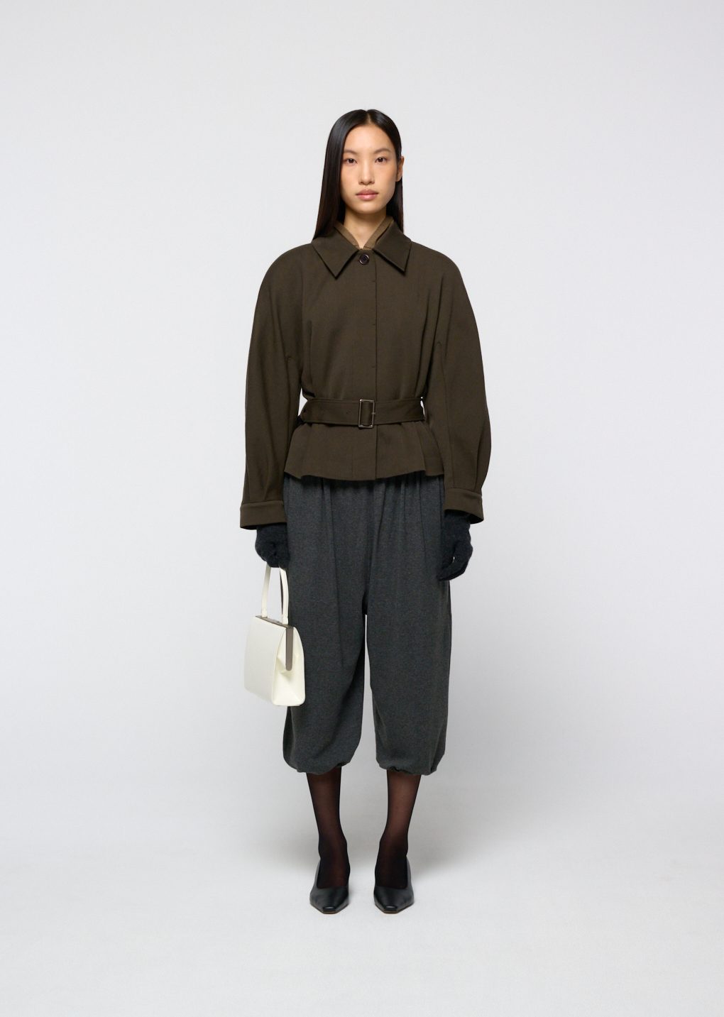 Amomento - Belted wool jacket (Brown) product image 4 | TRAB K-Fashion Australia