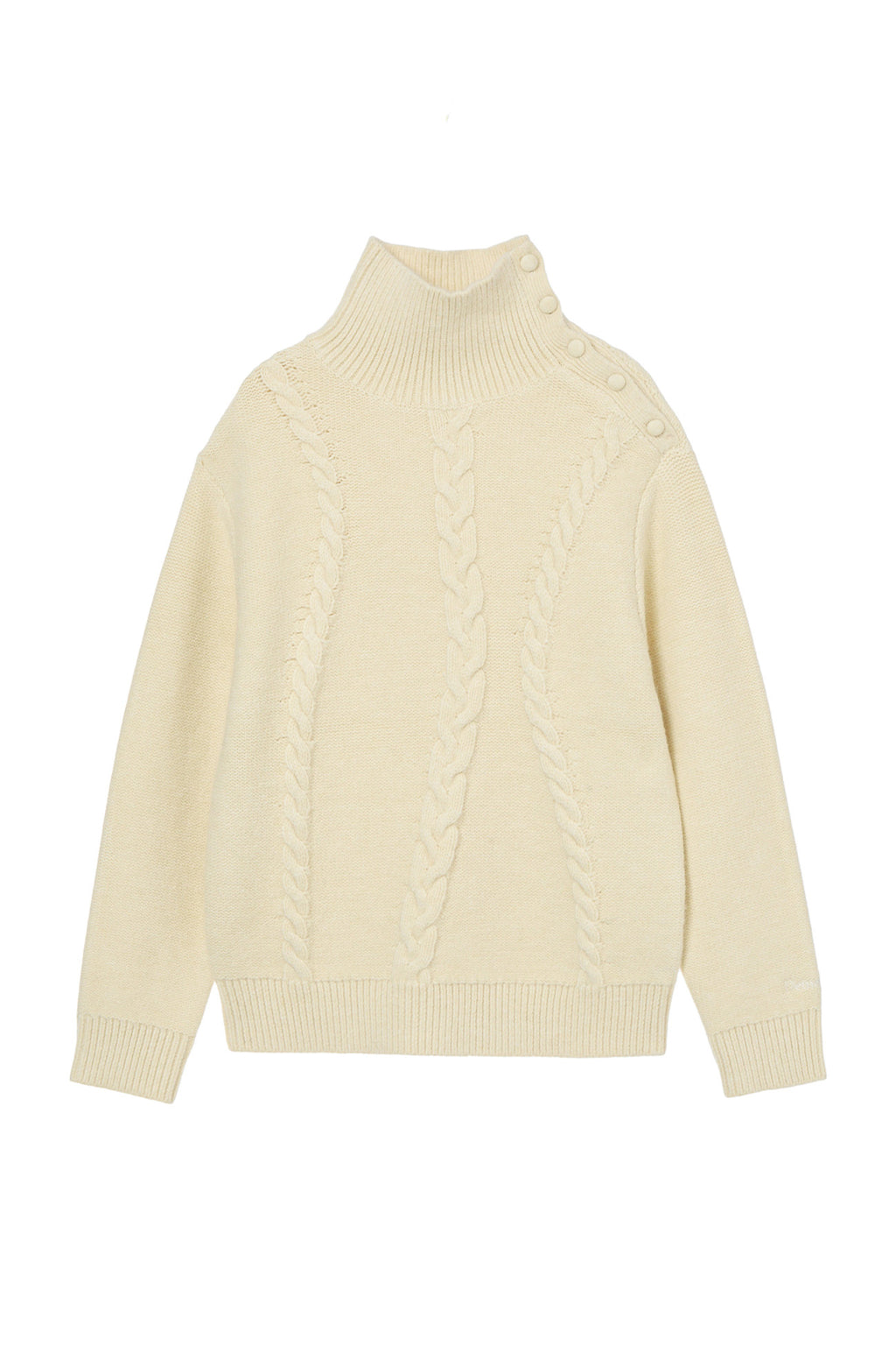 Deinet - Button High-Neck Twist Knit (Ivory) product image 1 | TRAB K-Fashion Australia