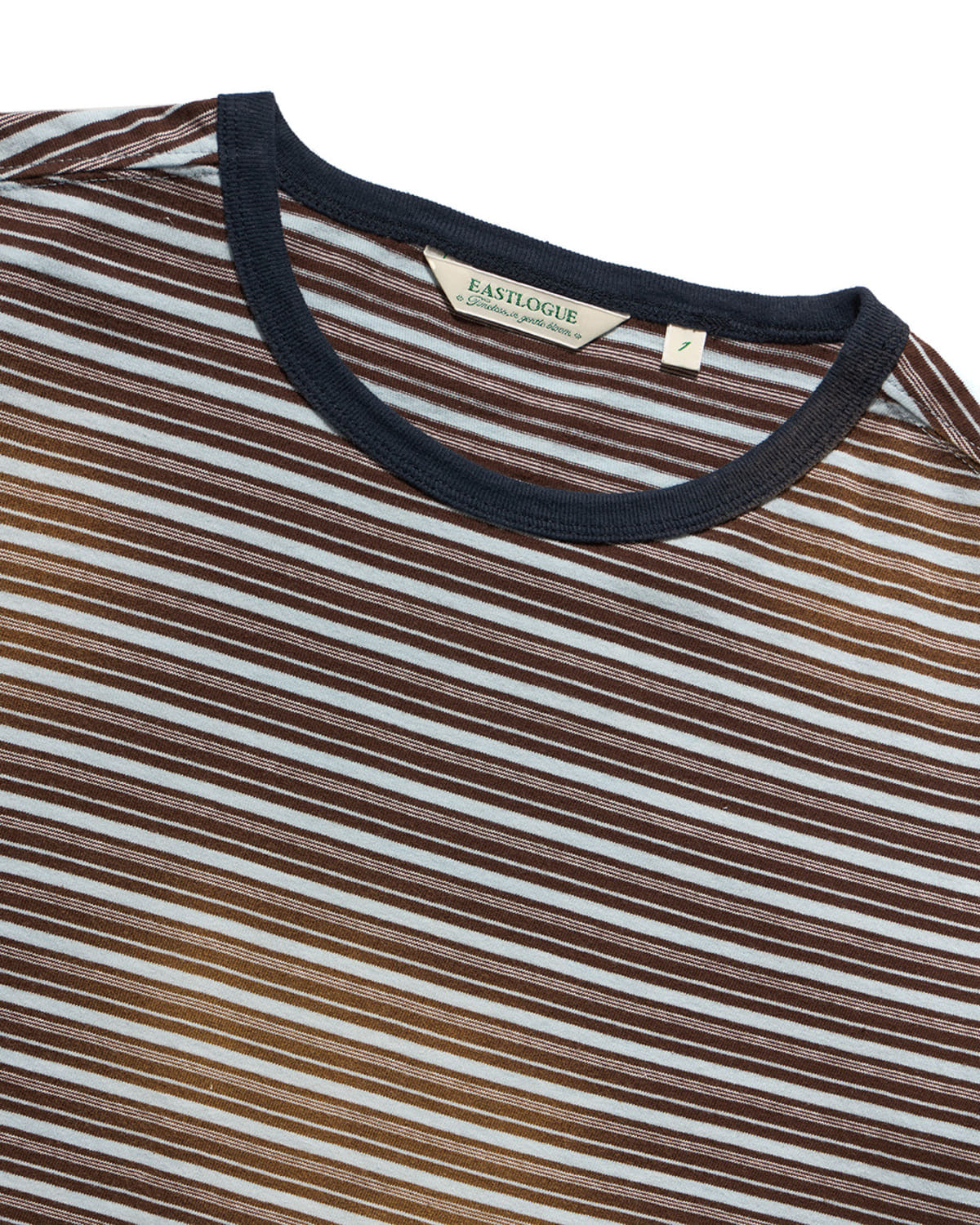 Eastlogue - Bleached Stripe T-shirts (Blue & Brown Stripe) product image 5 | TRAB K-Fashion Australia