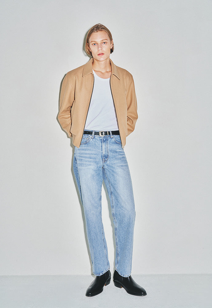 Tonywack - Italian Wool Short Bomber Jacket (Beige) product image 4 | TRAB K-Fashion Australia