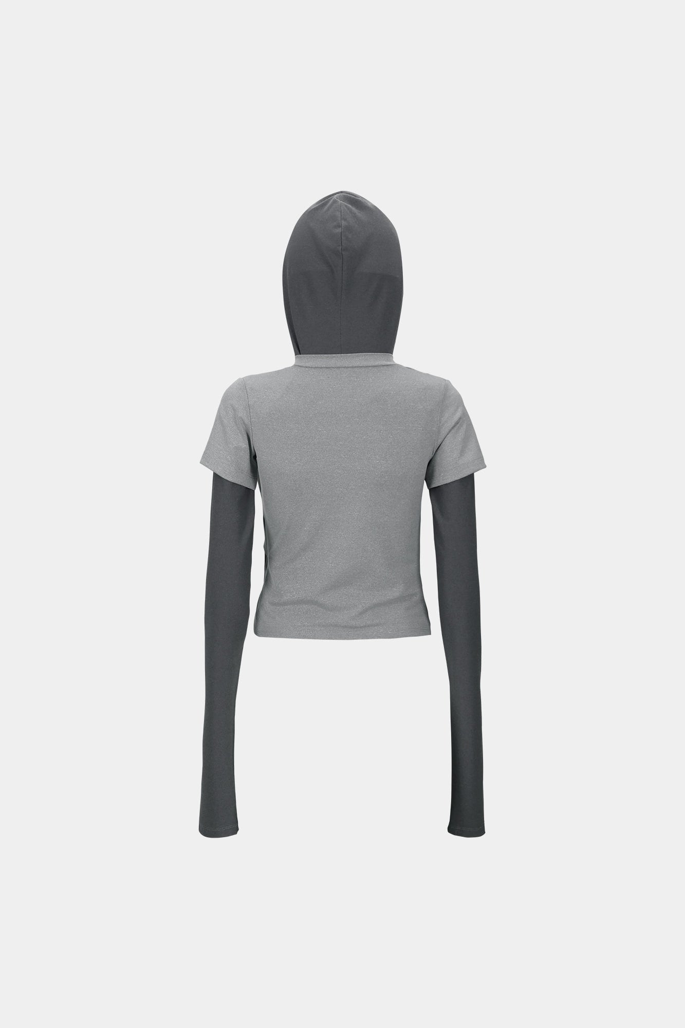 Andersson Bell - Gathered Hoodie Jersey Top (Grey) product image 10 | TRAB K-Fashion Australia