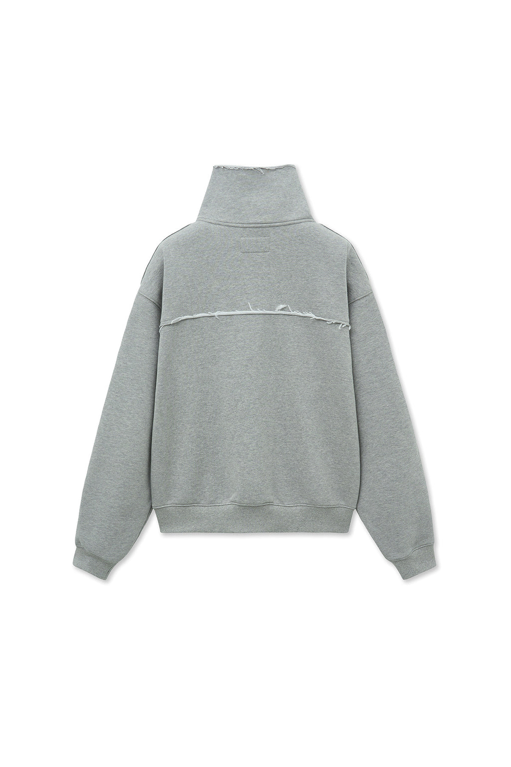 Matin Kim - Cut Out Half Zip Sweatshirt (Grey) product image 3 | TRAB K-Fashion Australia