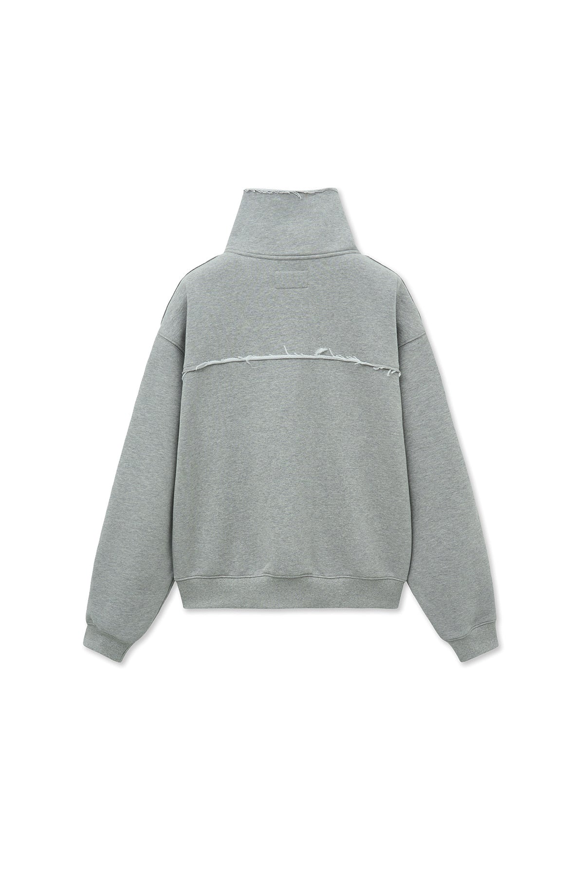 Matin Kim - Cut Out Half Zip Sweatshirt (Grey) product image 3 | TRAB K-Fashion Australia