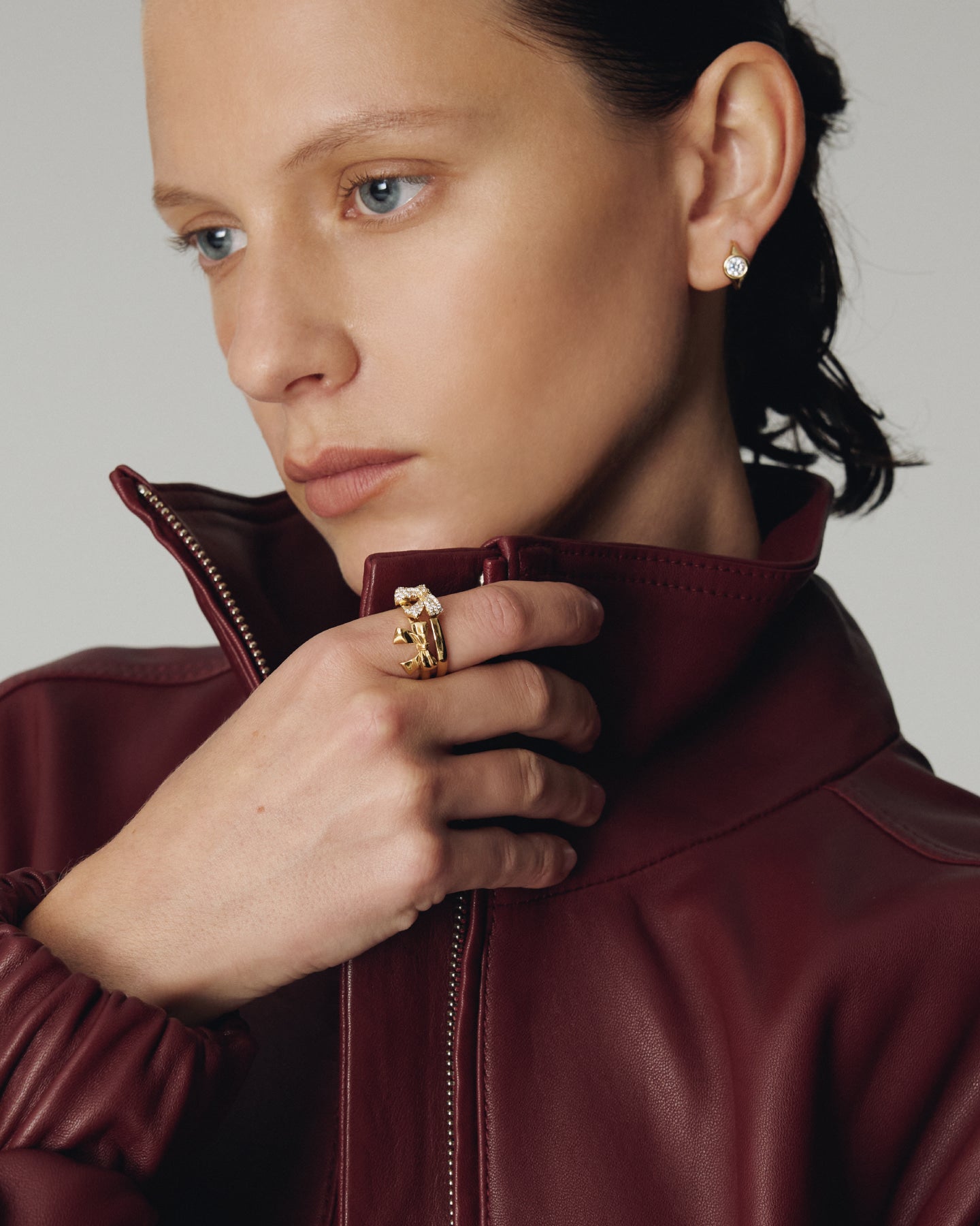 Numbering - Pave Small Ribbon Ring #3607 product image 3 | TRAB K-Fashion Australia