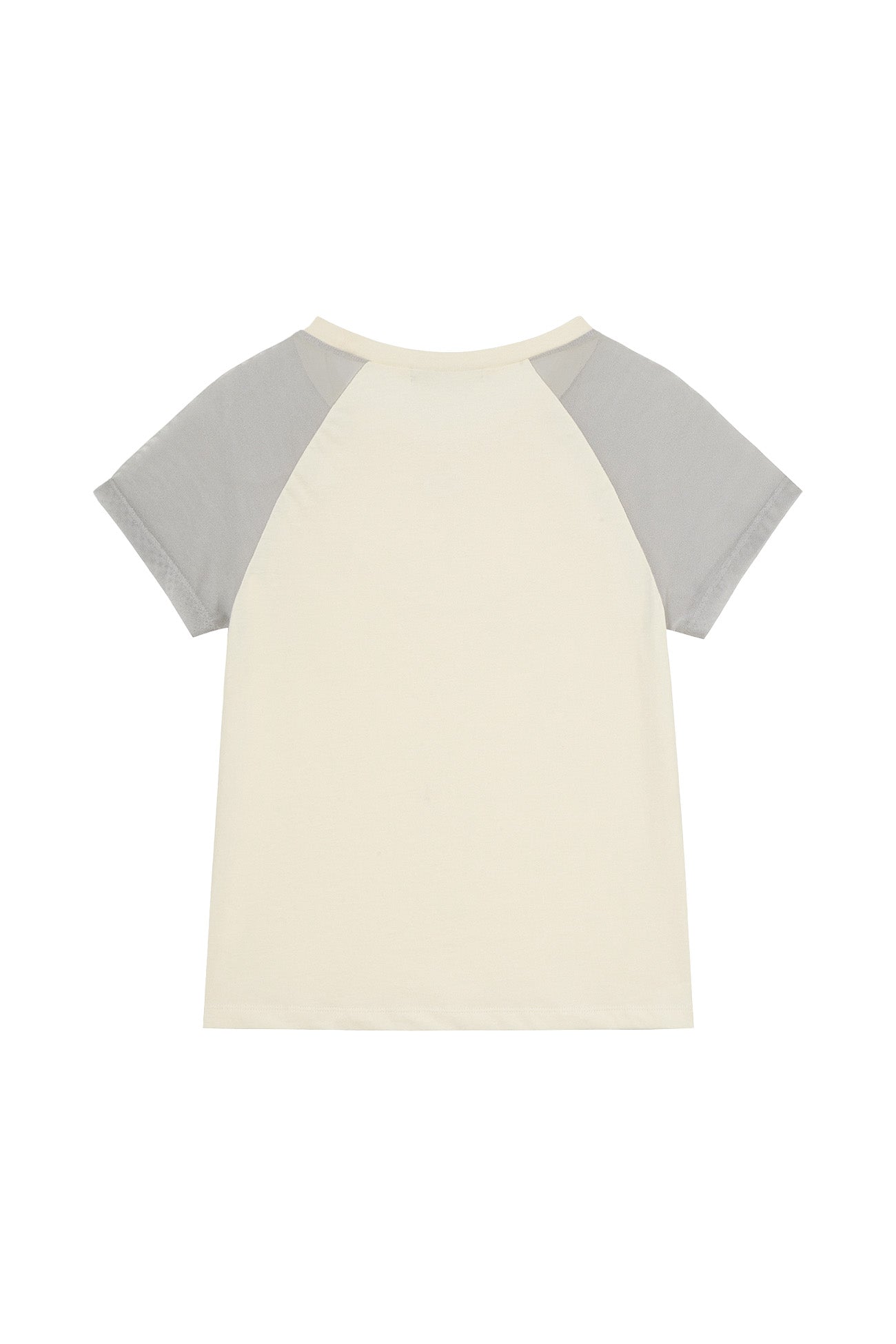 Deinet - Mesh Contrast Raglan T-Shirt (Light Yellow) product image 2 | TRAB K-Fashion Australia