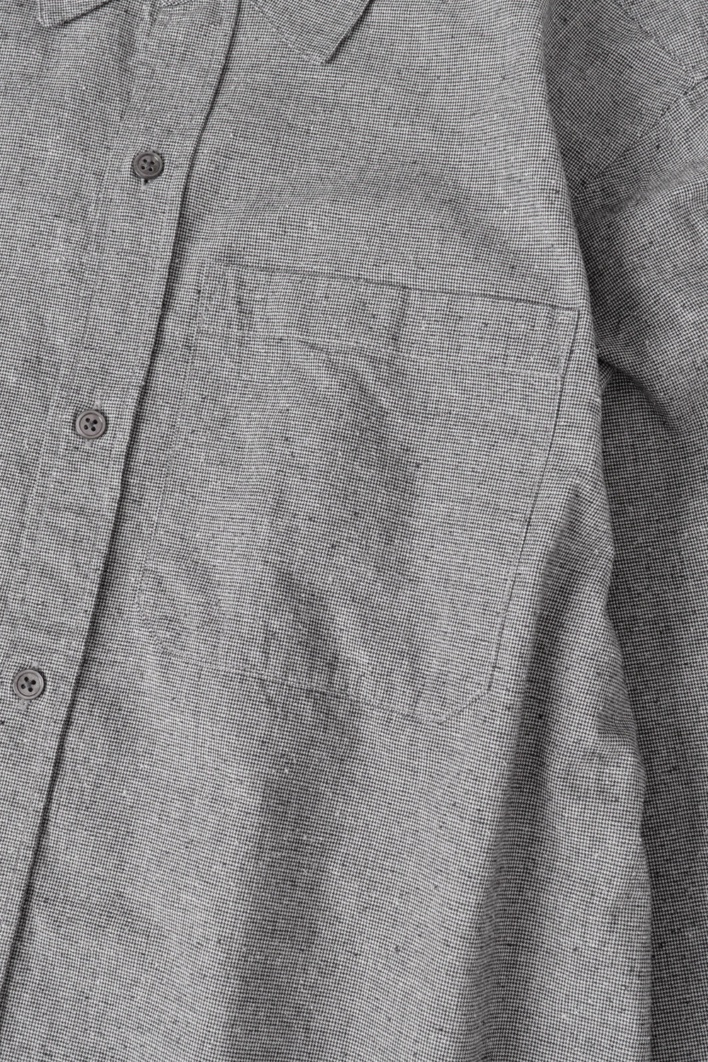 Hatchingroom - Regular Shirt Silk Nep Houndstooth (Black) product image 4 | TRAB K-Fashion Australia