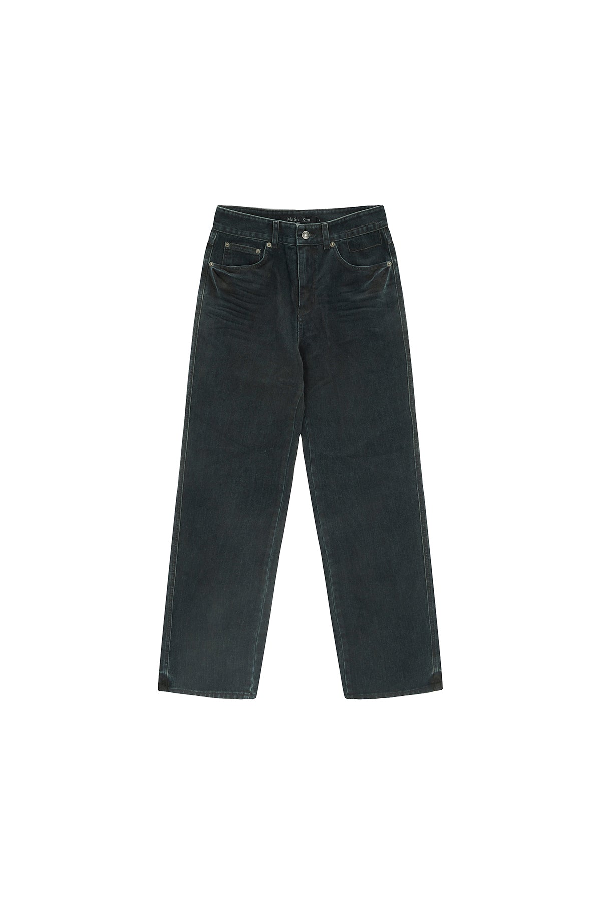 Matin Kim - Vintage Velvet Denim Pants (Blue) product image 1 | TRAB K-Fashion Australia