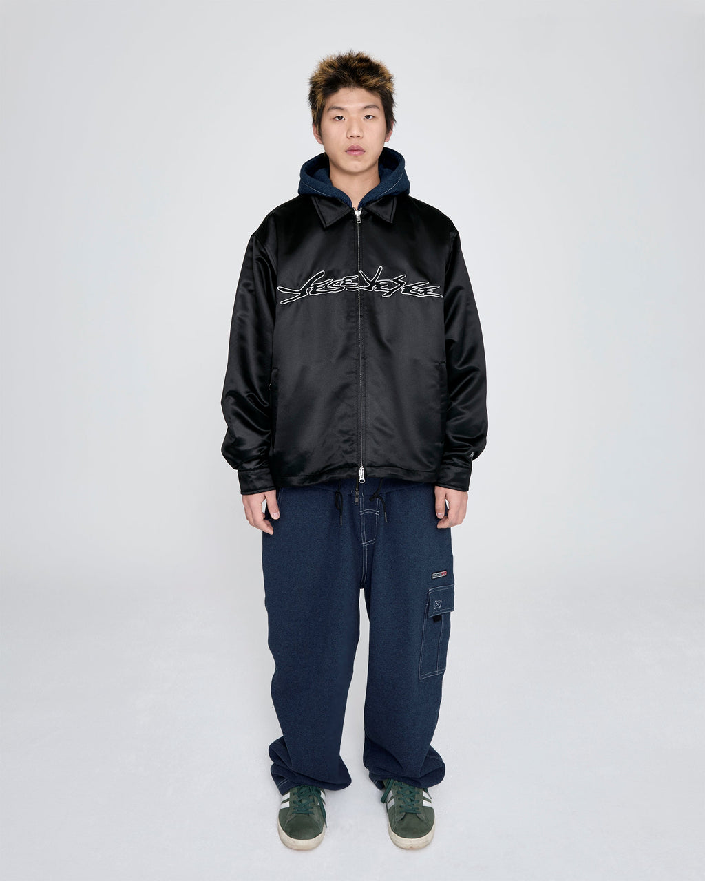 yeseyesee - Chain Stitch Logo Coach Jacket (Black) product image 7 | TRAB K-Fashion Australia