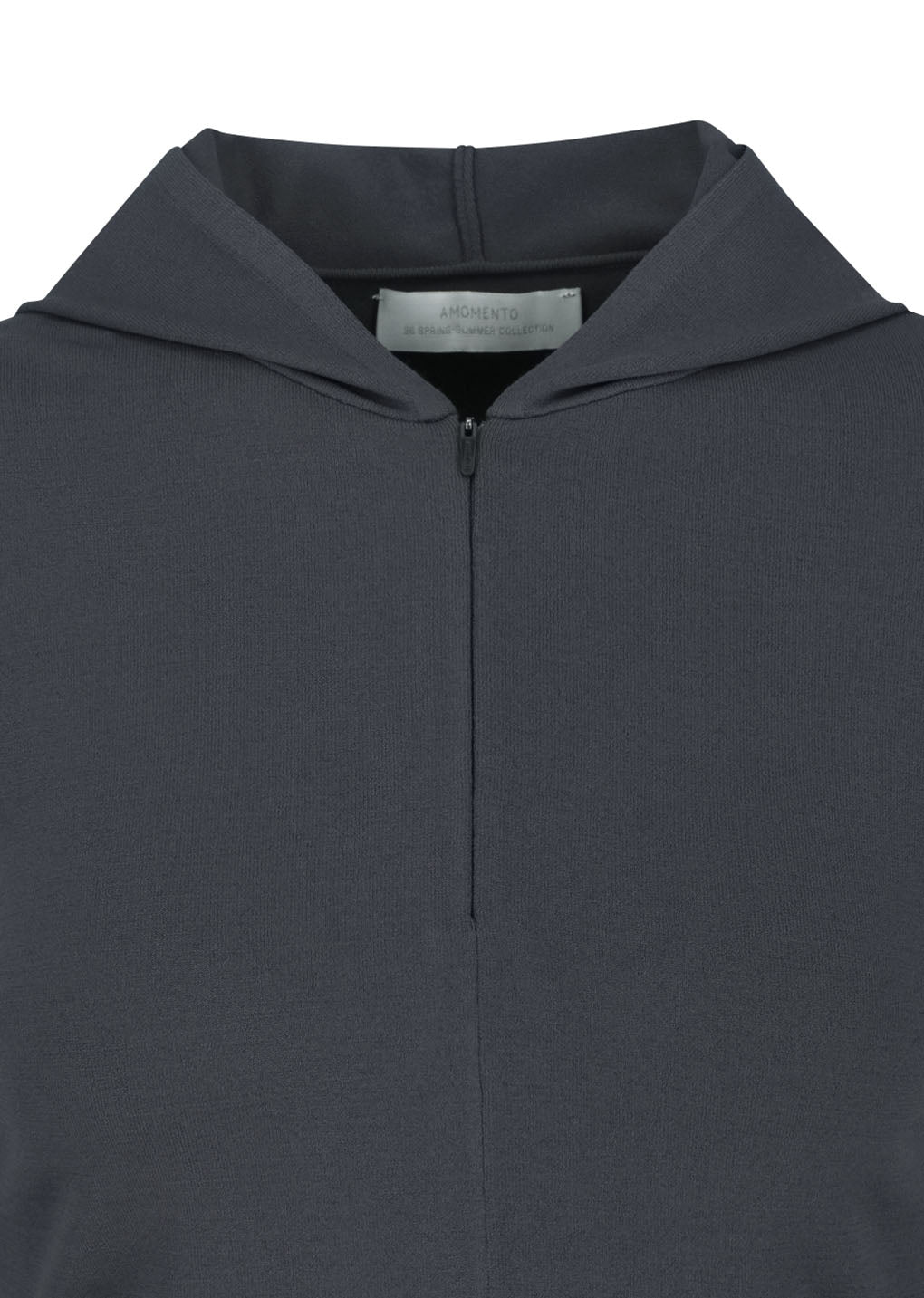 Amomento - Half Zip-up Knit Hoodie (Charcoal) product image 4 | TRAB K-Fashion Australia