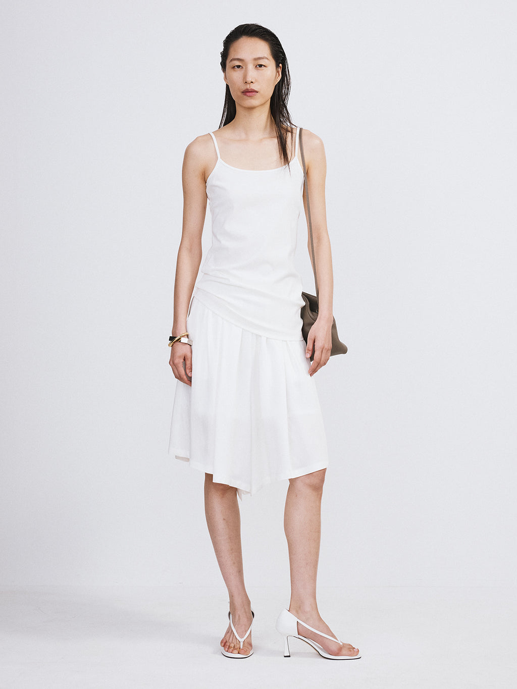 Recto - Slim Fit Long Top (Off White) product image 2 | TRAB K-Fashion Australia