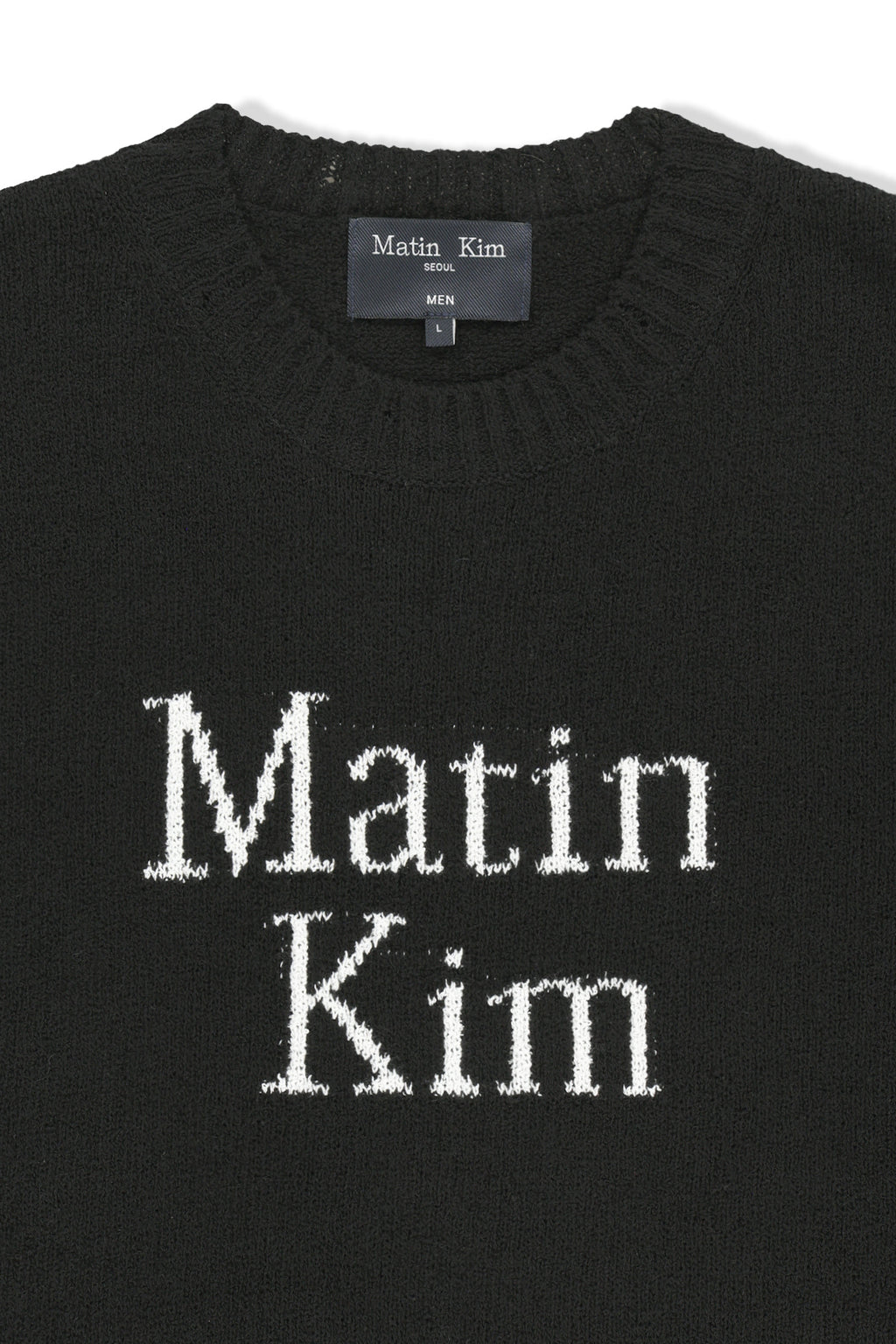 Matin Kim - Half Sleeve Logo Pullover (Black) product image 3 | TRAB K-Fashion Australia