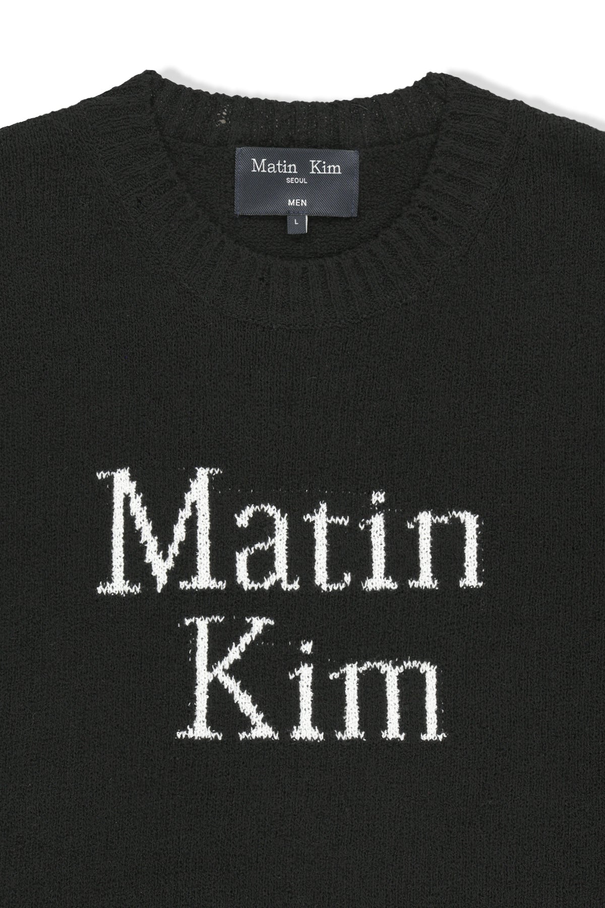 Matin Kim - Half Sleeve Logo Pullover (Black) product image 3 | TRAB K-Fashion Australia