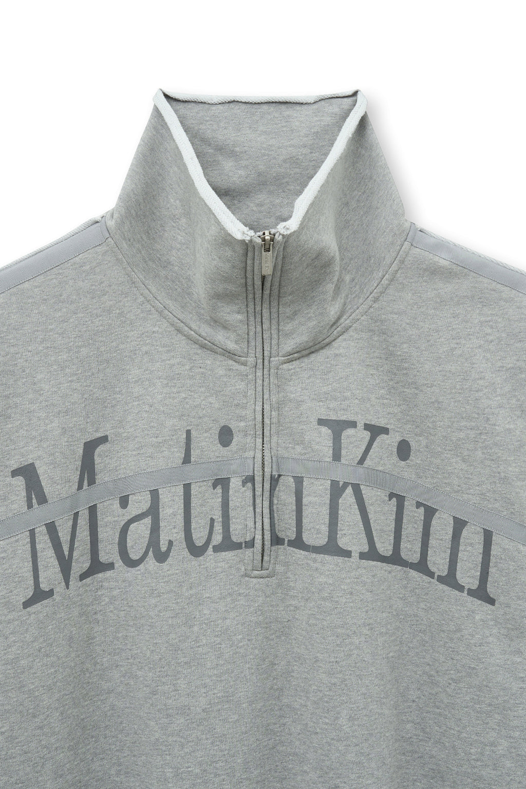 Matin Kim - Cut Out Half Zip Sweatshirt (Grey) product image 5 | TRAB K-Fashion Australia