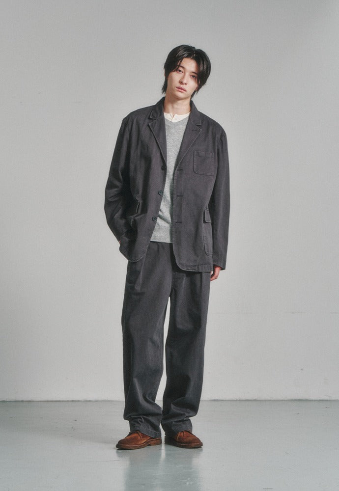 Art if acts - Washed 3 Button Blazer (Charcoal) product image 1 | TRAB K-Fashion Australia