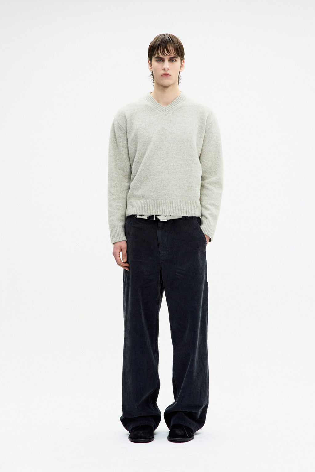 Coor - Corduroy Carpenter Pocket Pants (Charcoal) product image 2 | TRAB K-Fashion Australia