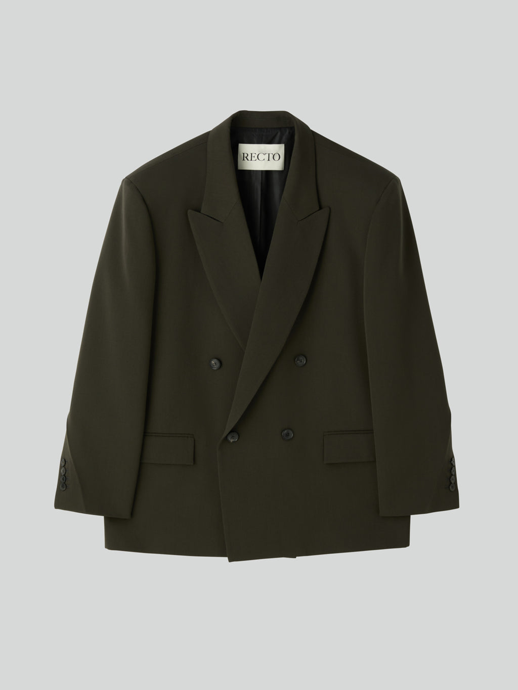 Recto - Styrene Double Breasted Suit Jacket (Charcoal Grey) product image 6 | TRAB K-Fashion Australia