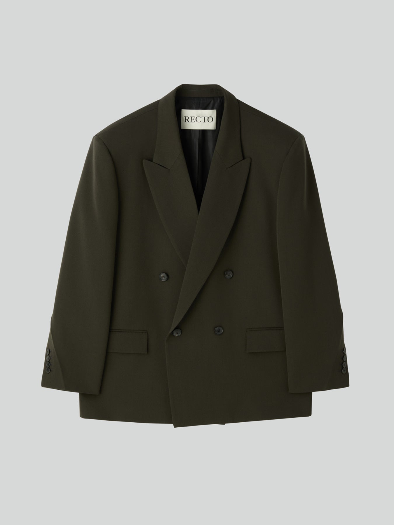 Recto - Styrene Double Breasted Suit Jacket (Charcoal Grey) product image 6 | TRAB K-Fashion Australia