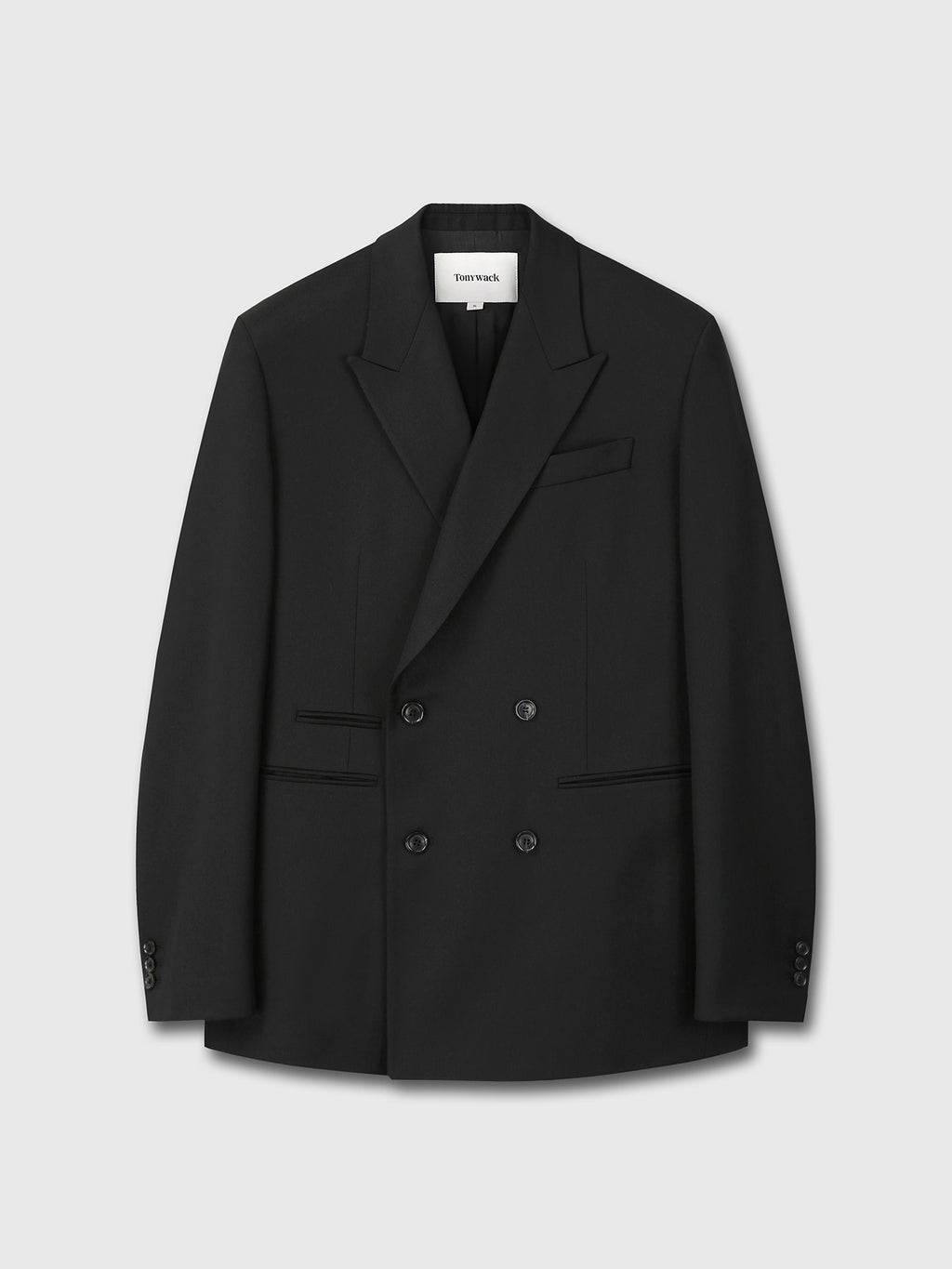 Tonywack - Wool Twill Double-Breasted Tailored Blazer (Black) product image 6 | TRAB K-Fashion Australia