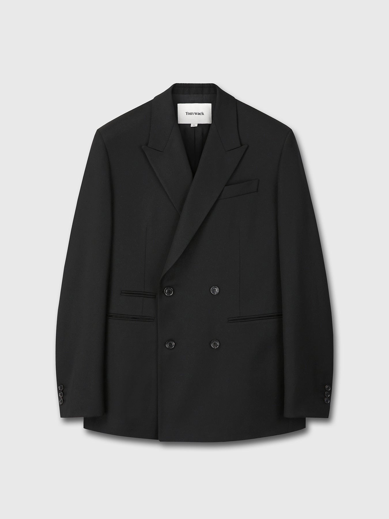Tonywack - Wool Twill Double-Breasted Tailored Blazer (Black) product image 7 | TRAB K-Fashion Australia
