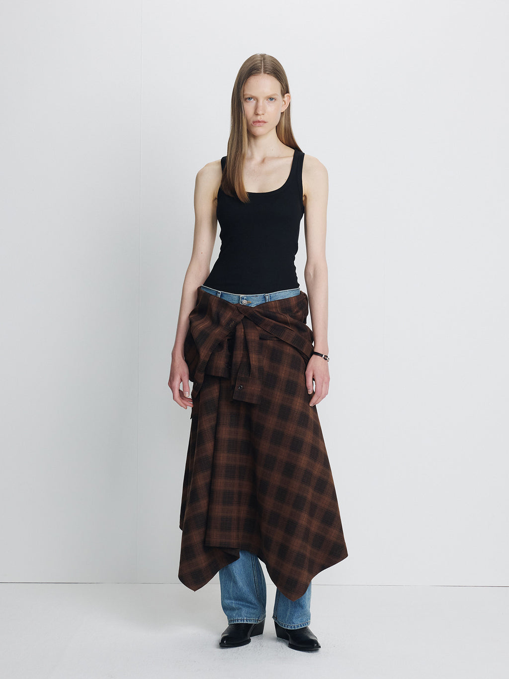 Tonywack - Checked Utility Shirt Dress (Brown Check) product image 5 | TRAB K-Fashion Australia