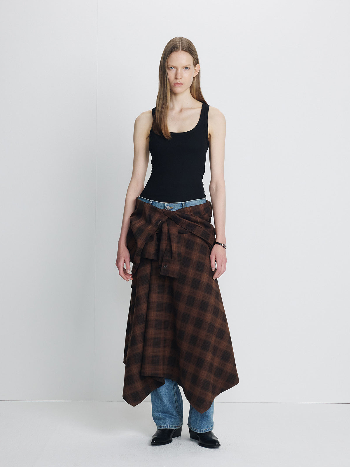Tonywack - Checked Utility Shirt Dress (Brown Check) product image 5 | TRAB K-Fashion Australia