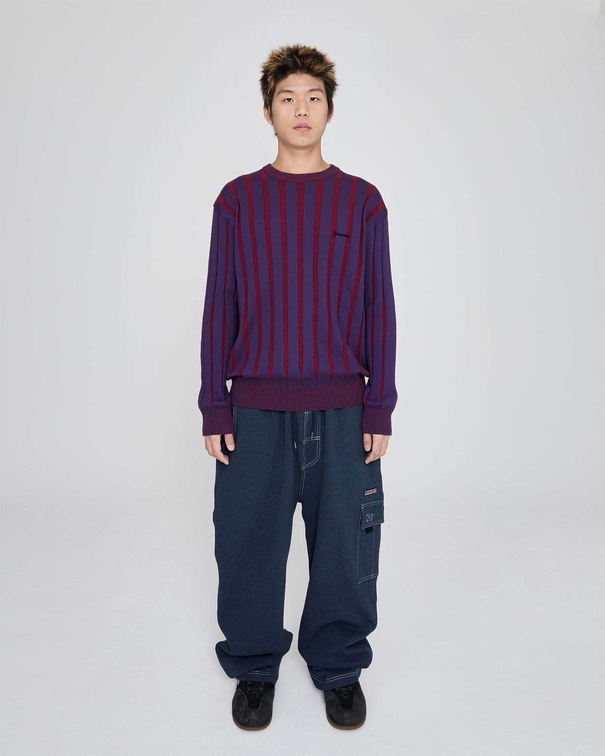 yeseyesee - Stipe Knit Pullover (Navy) product image 6 | TRAB K-Fashion Australia