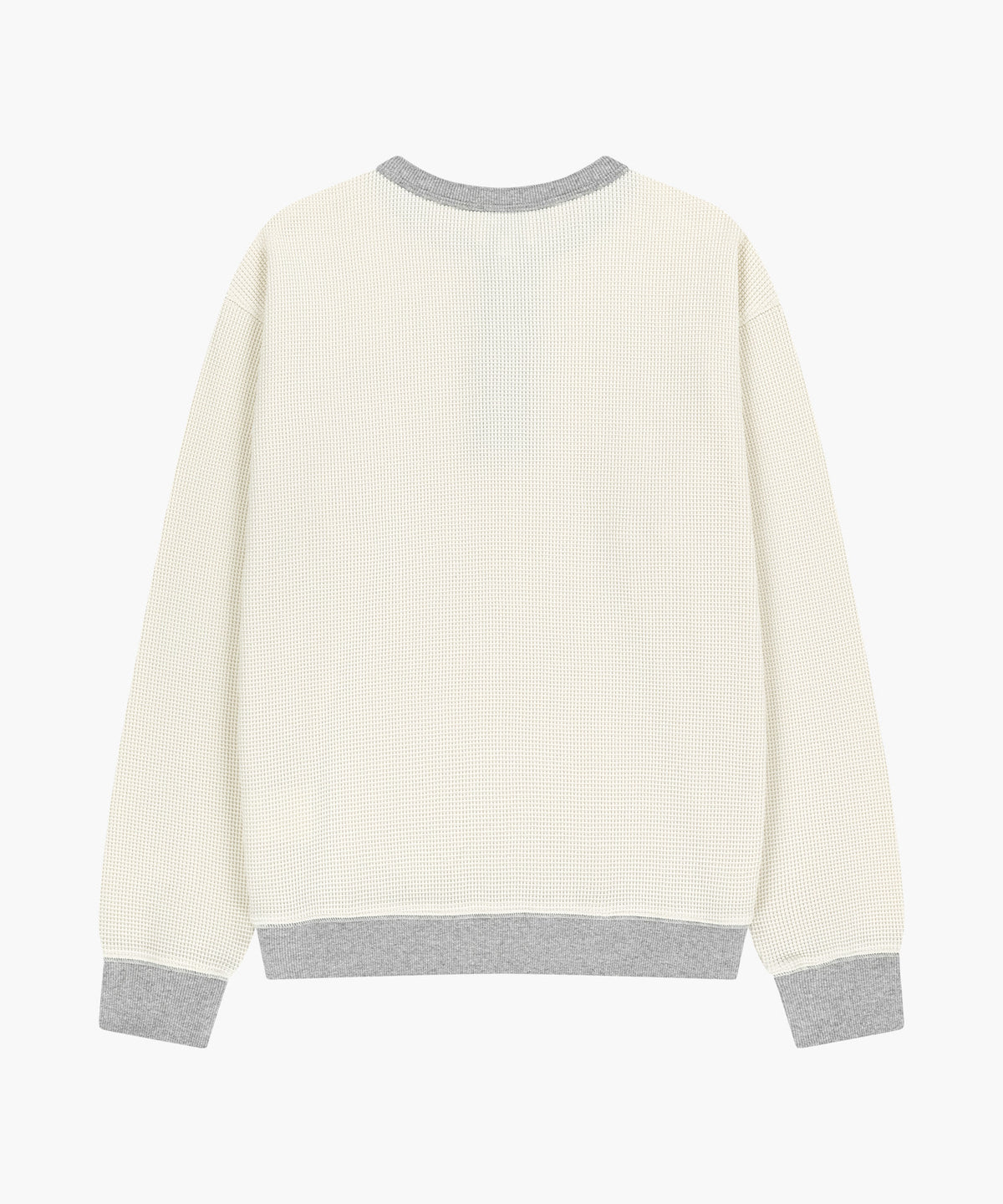 Marithe & Francois Girbaud - Waffle Henley Neck Sweatshirt (Ivory) product image 2 | TRAB K-Fashion Australia