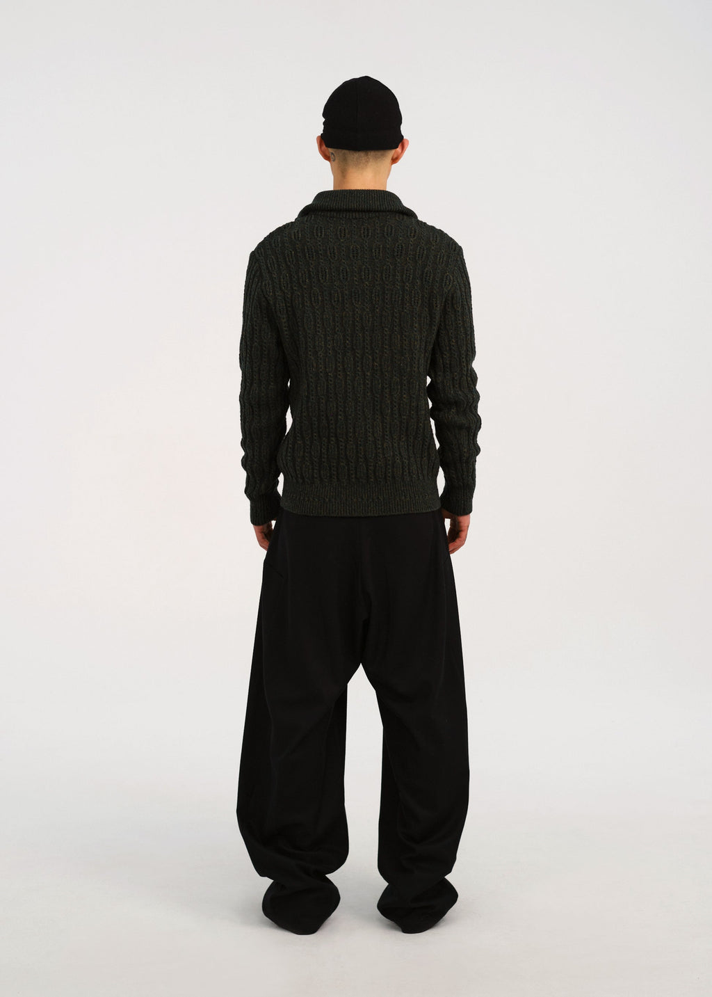 Hyein Seo - Troyer Knit Sweater w/ Gloves (Khaki) product image 3 | TRAB K-Fashion Australia