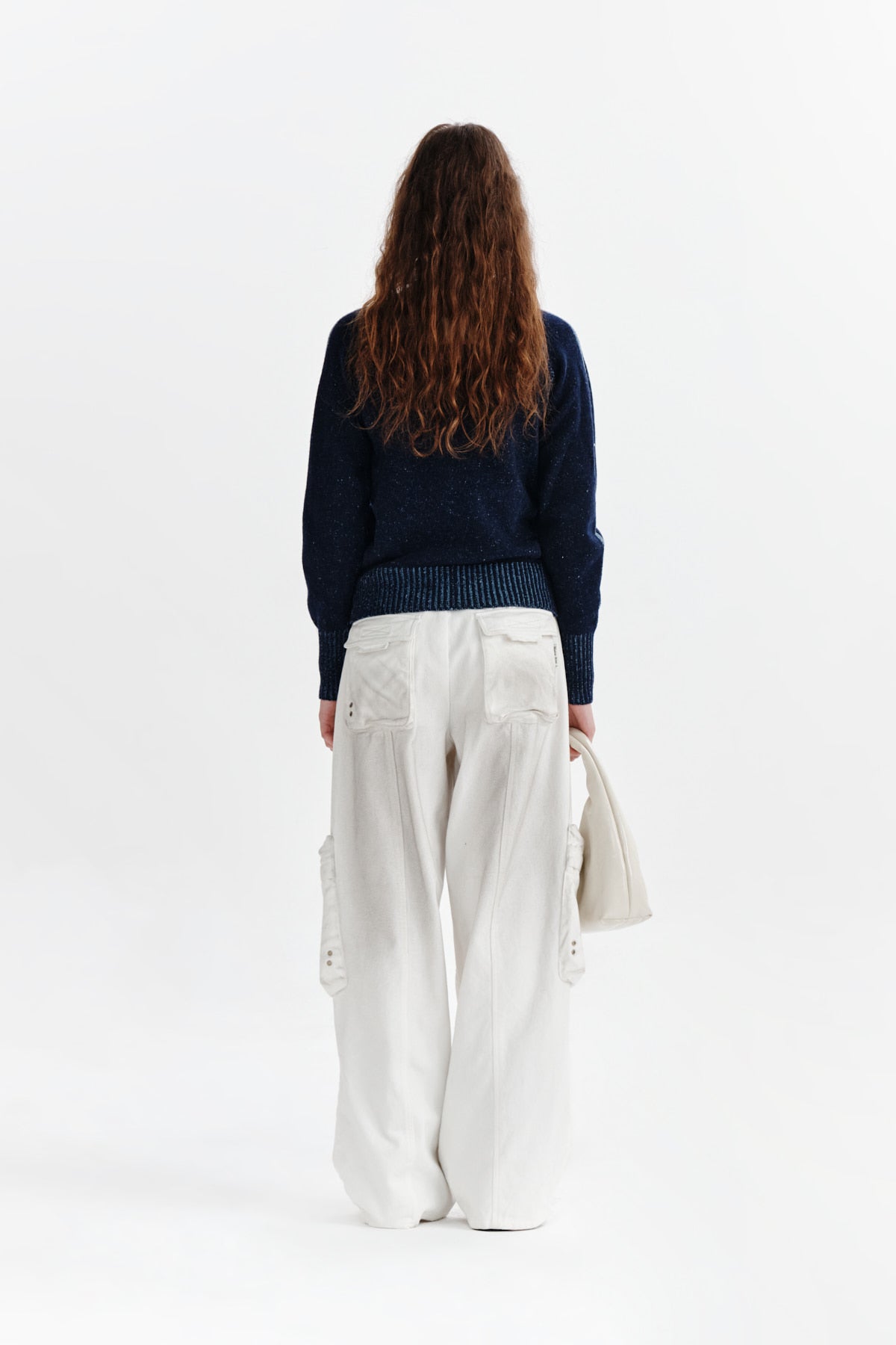 Matin Kim - Dirty Washed Heavy Cargo Pants (White) product image 7 | TRAB K-Fashion Australia