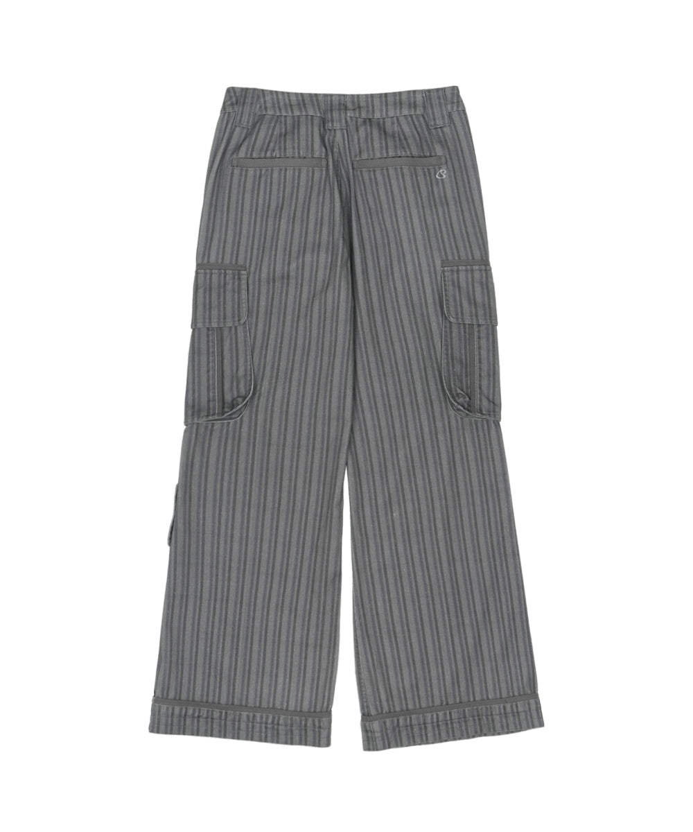 Coyseio - Stripe Big Pocket Cargo Pants (Charcoal) product image 12 | TRAB K-Fashion Australia