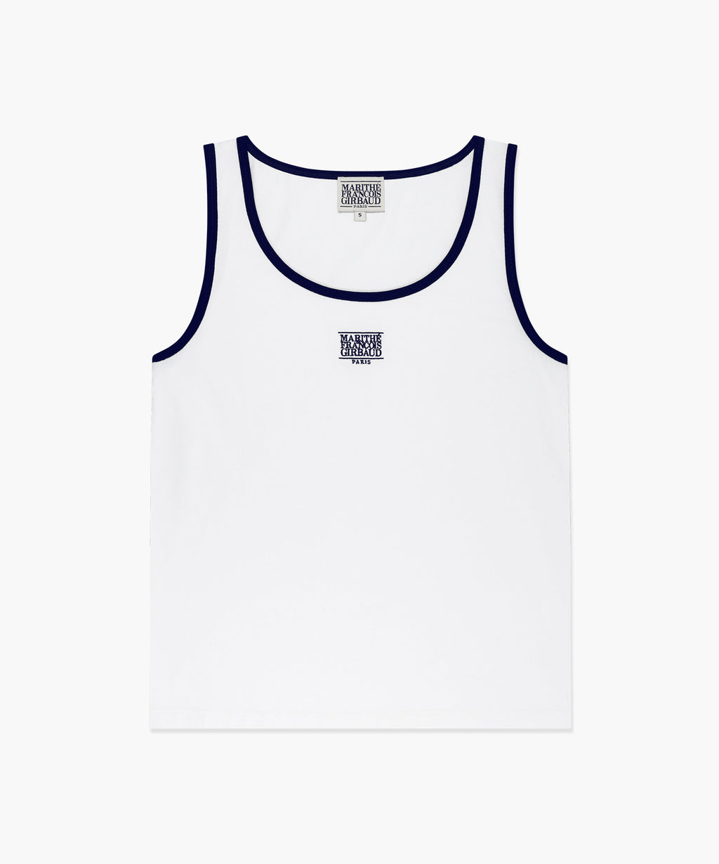 Marithe & Francois Girbaud - Small Classic Logo Sleeveless (White) product image 6 | TRAB K-Fashion Australia