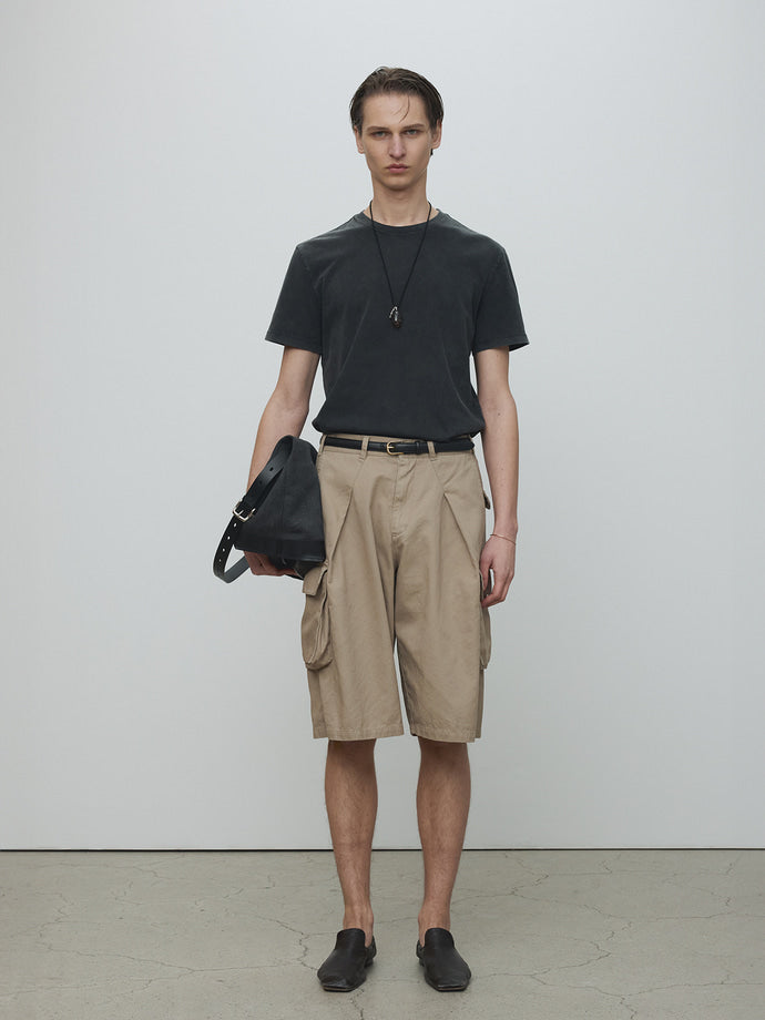 Tonywack - Garment-Washed Cotton Cargo Shorts (Beige) product image 2 | TRAB K-Fashion Australia