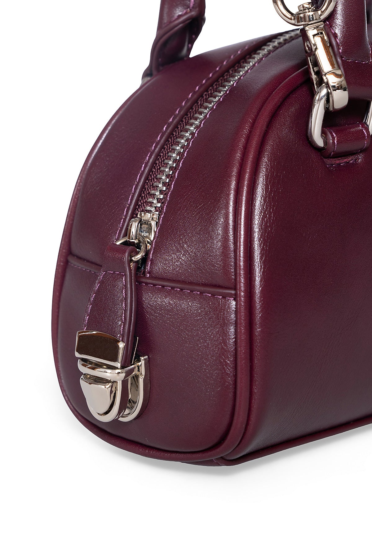 Matin Kim - Halfmoon Baby Bowling Bag (Wine) product image 4 | TRAB K-Fashion Australia