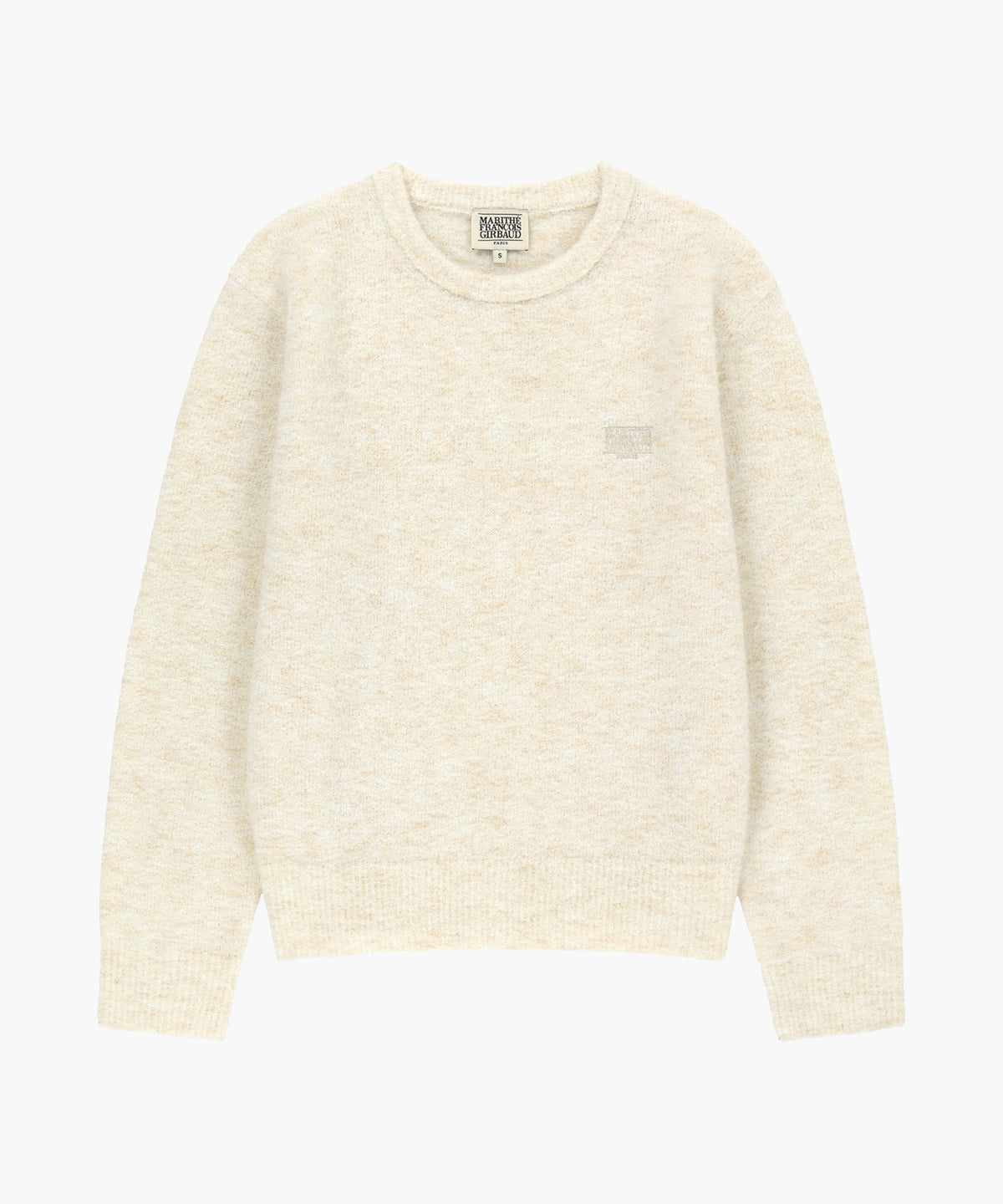 Marithe & Francois Girbaud - Small Classic Logo Boucle Knit Pullover (Ivory) product image 5 | TRAB K-Fashion Australia