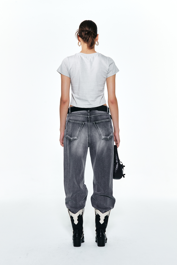 Deinet - Faded Straight Denim (Light Black) product image 3 | TRAB K-Fashion Australia