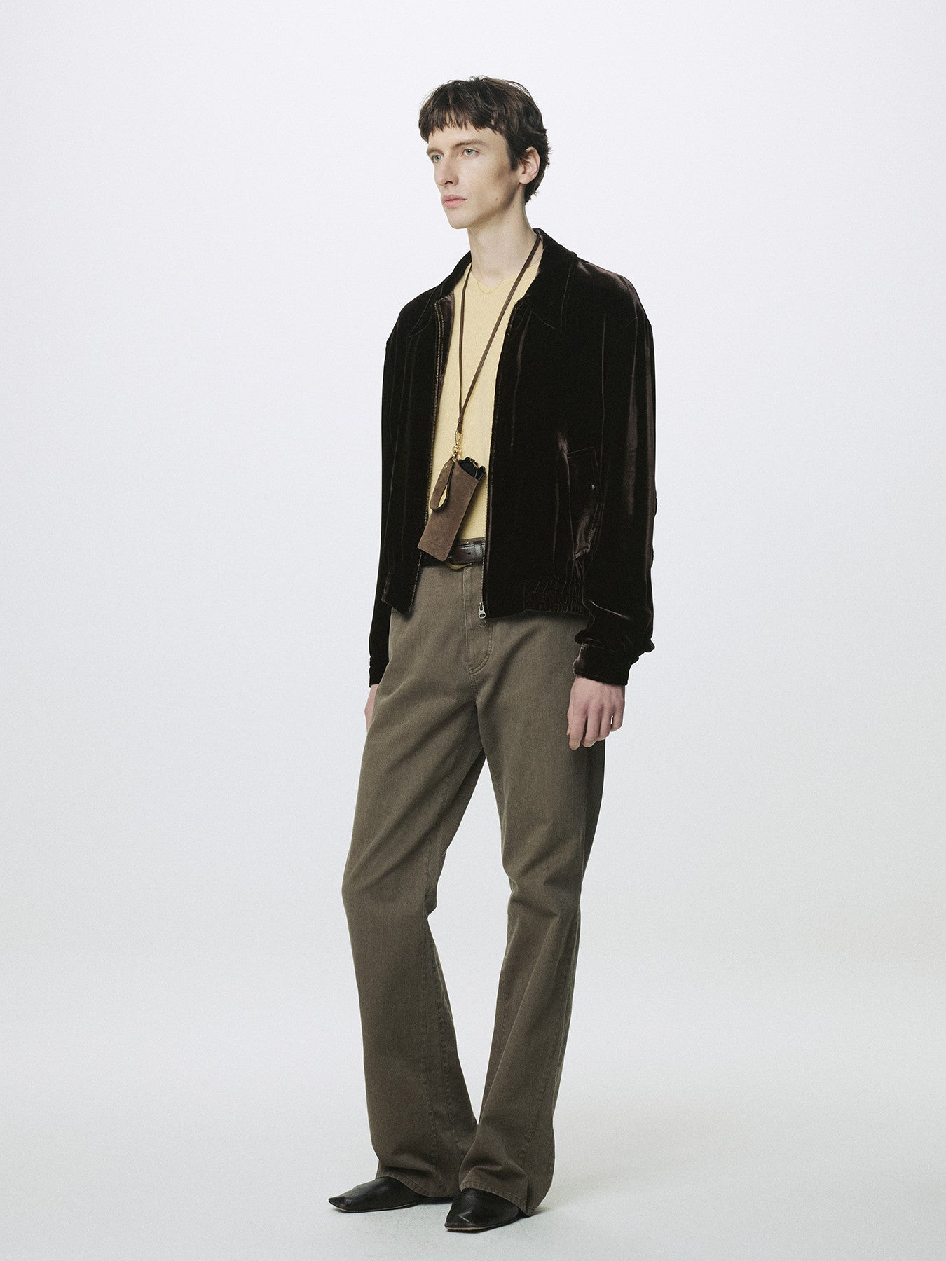 Tonywack - Velvet Zippered Blouson Jacket (Dark Brown) product image 4 | TRAB K-Fashion Australia
