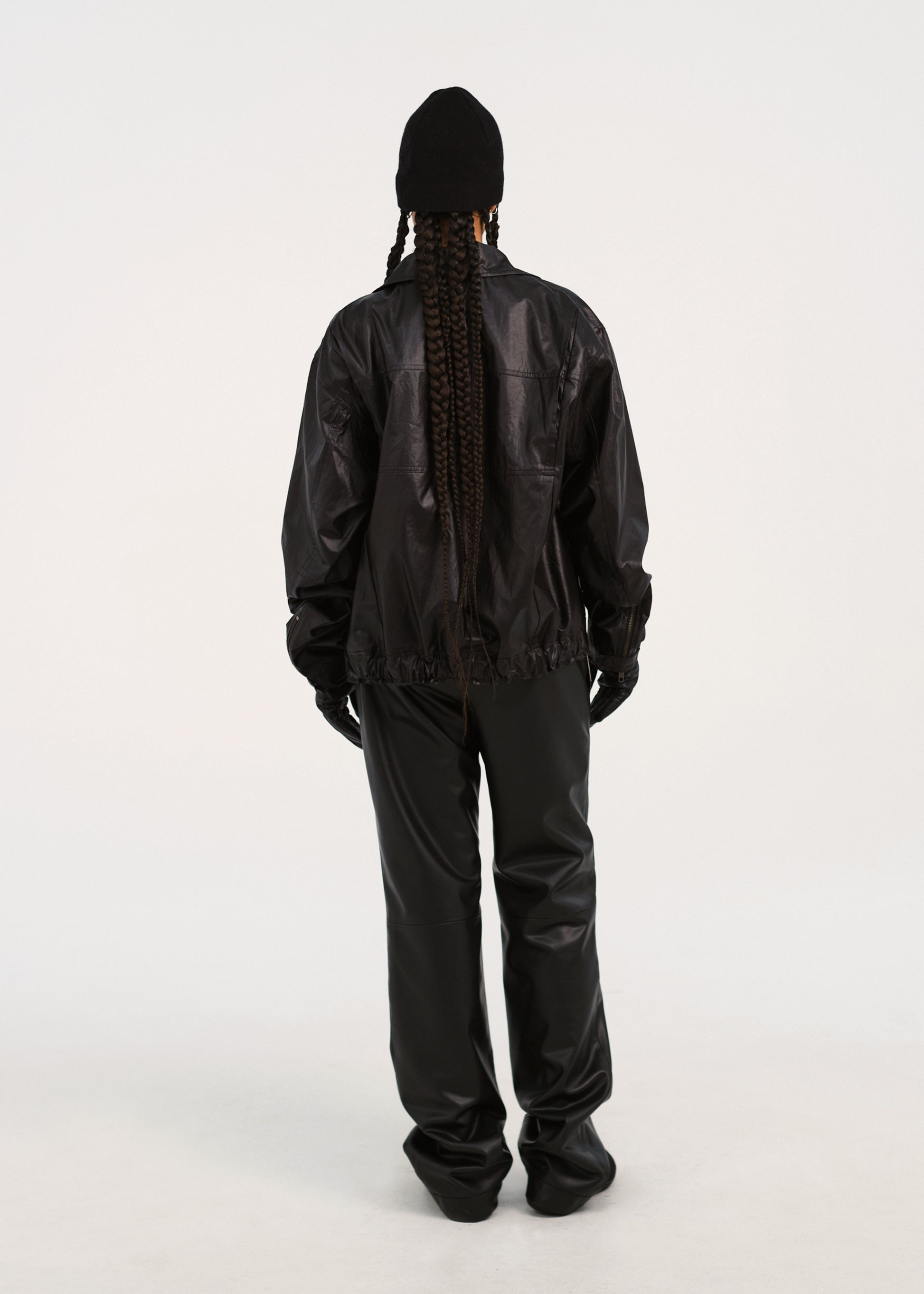 Hyein Seo - Waxed Cotton Jacket (Black) product image 8 | TRAB K-Fashion Australia