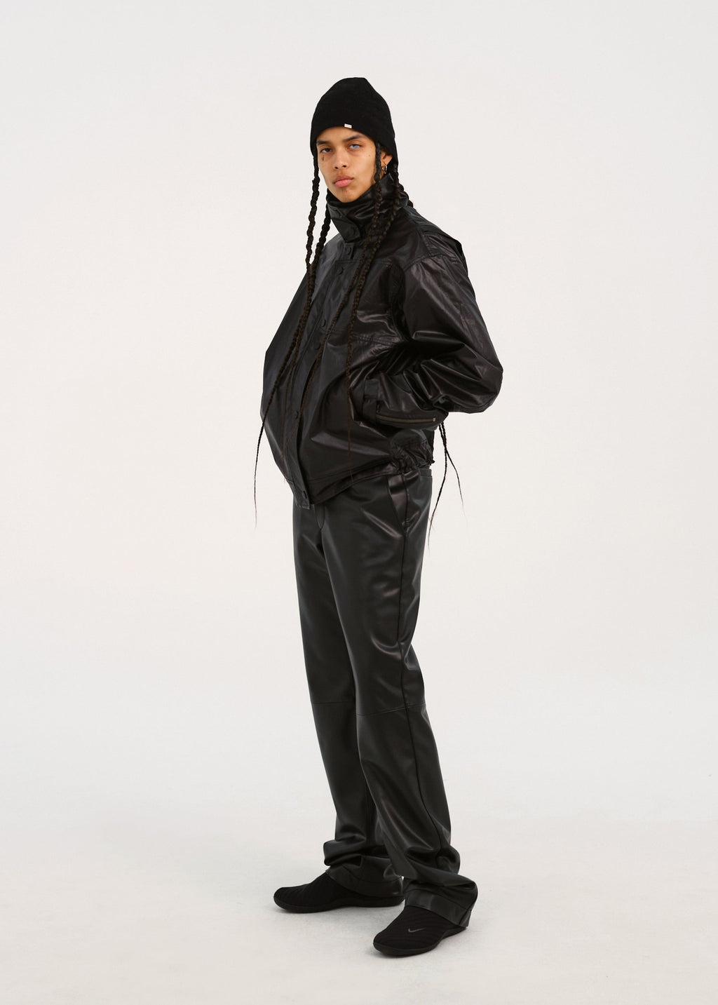 Hyein Seo - Waxed Cotton Jacket (Black) product image 6 | TRAB K-Fashion Australia