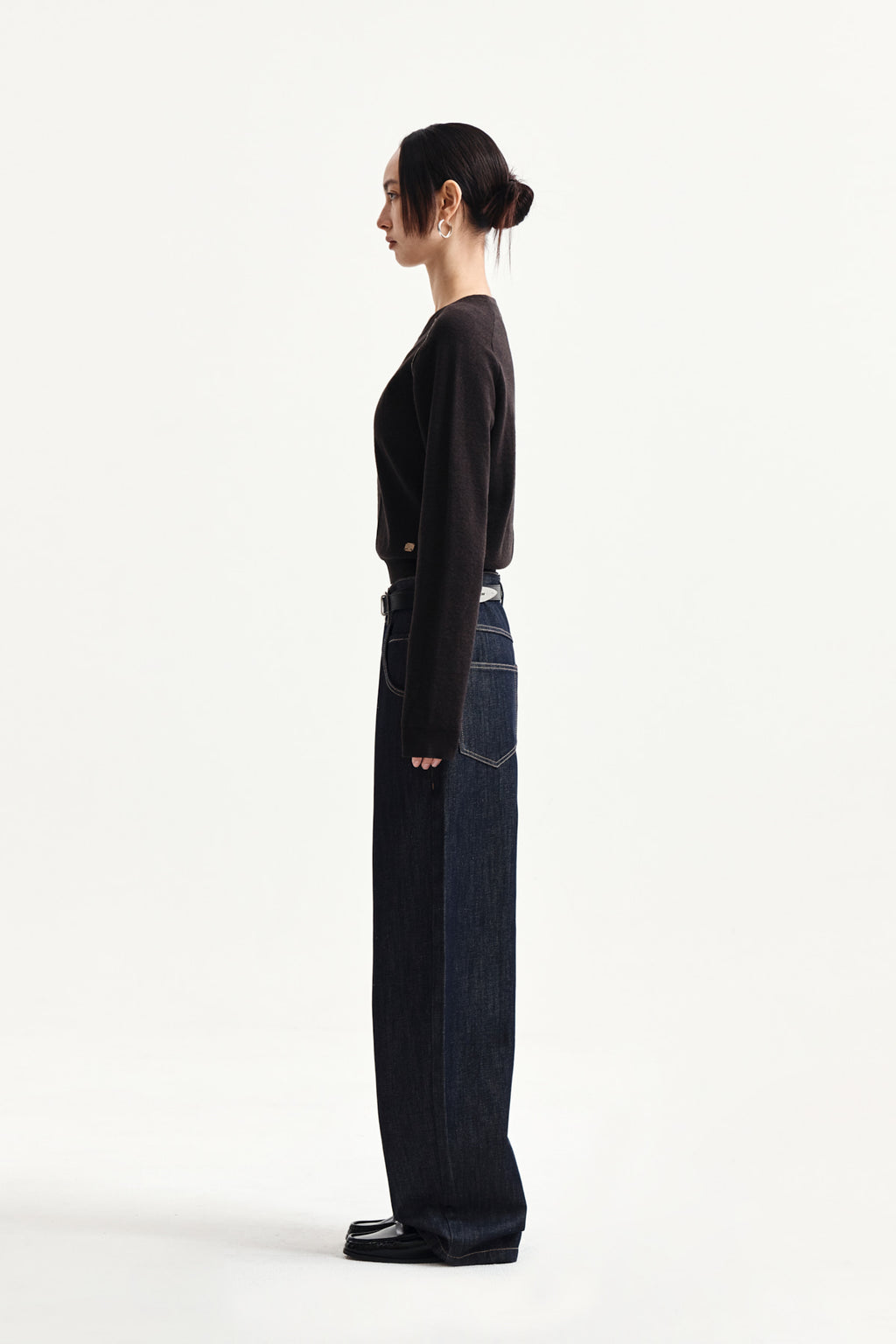 Matin Kim - Raglan Sleeve Knit Pullover (Dark Brown) product image 6 | TRAB K-Fashion Australia