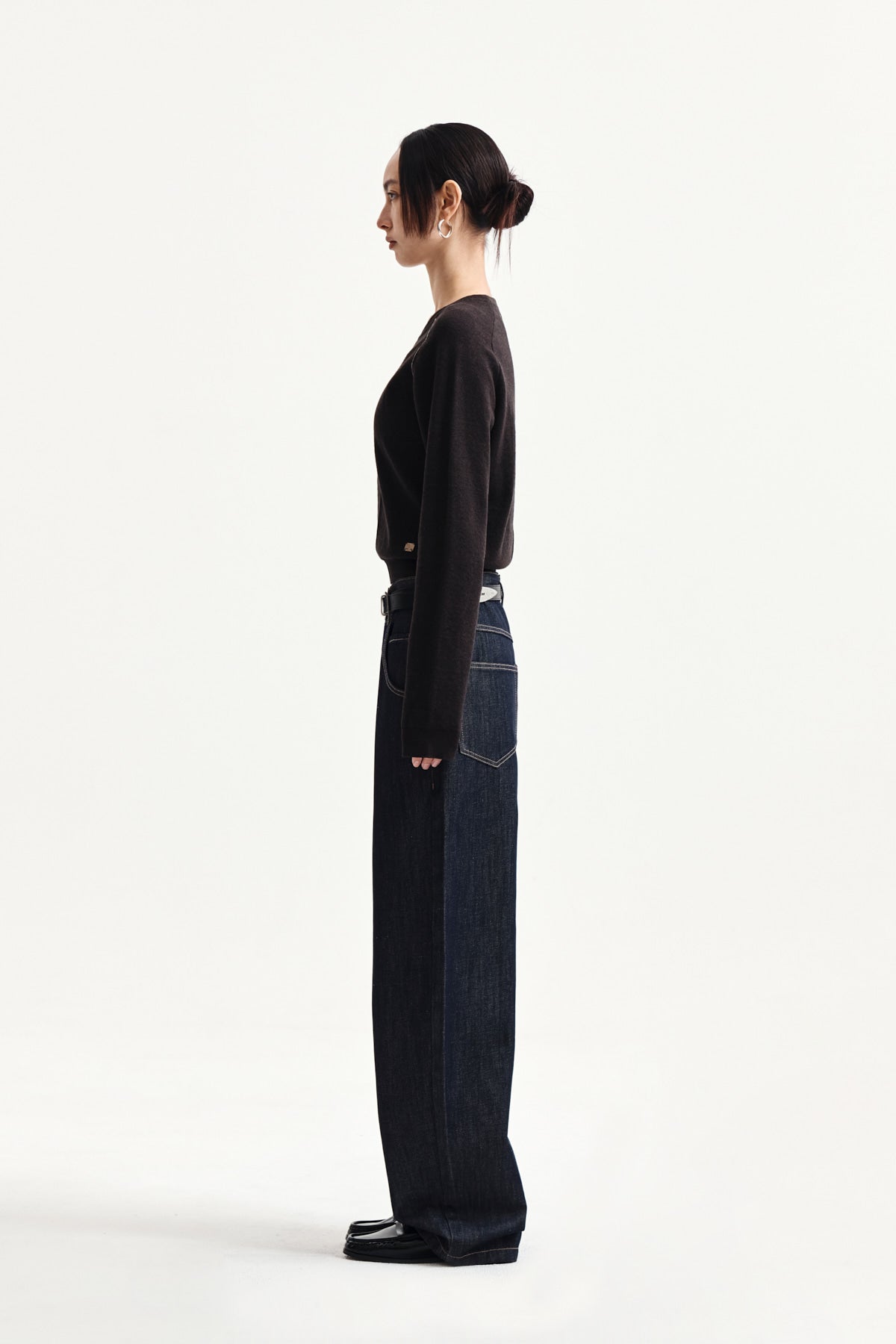 Matin Kim - Raglan Sleeve Knit Pullover (Dark Brown) product image 6 | TRAB K-Fashion Australia