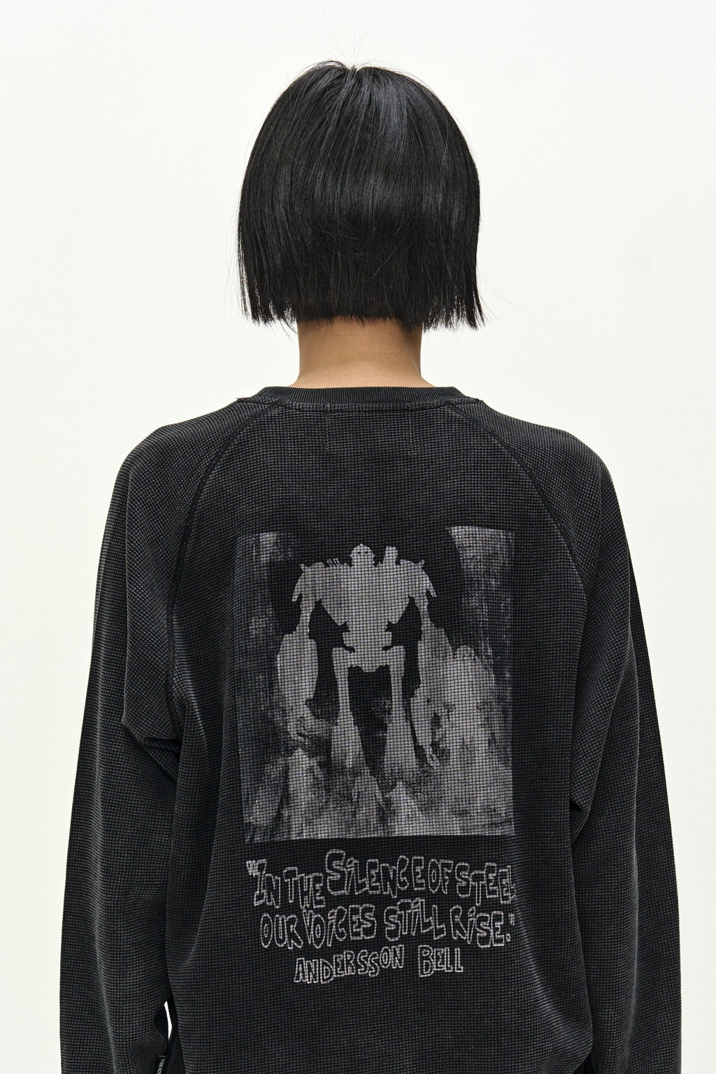 Andersson Bell - Unisex Alien Machinery Waffle Long Sleeve T-Shirt (washed Black) (Washed Black) product image 7 | TRAB K-Fashion Australia