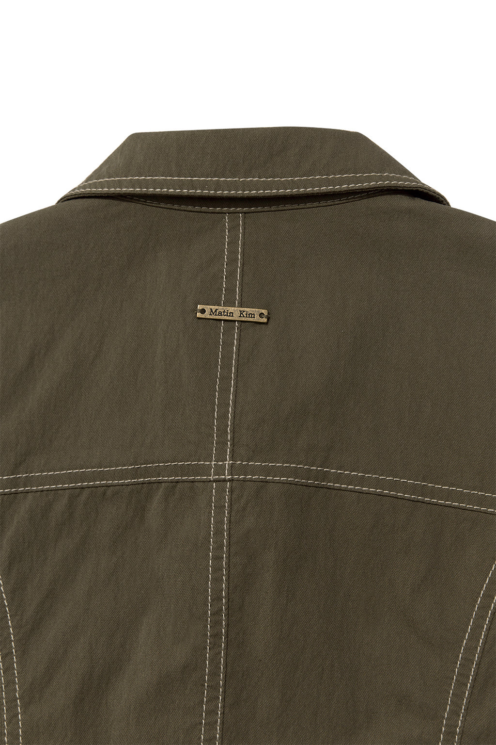 Matin Kim - Stitch Point Slim Shirket (Khaki) product image 5 | TRAB K-Fashion Australia