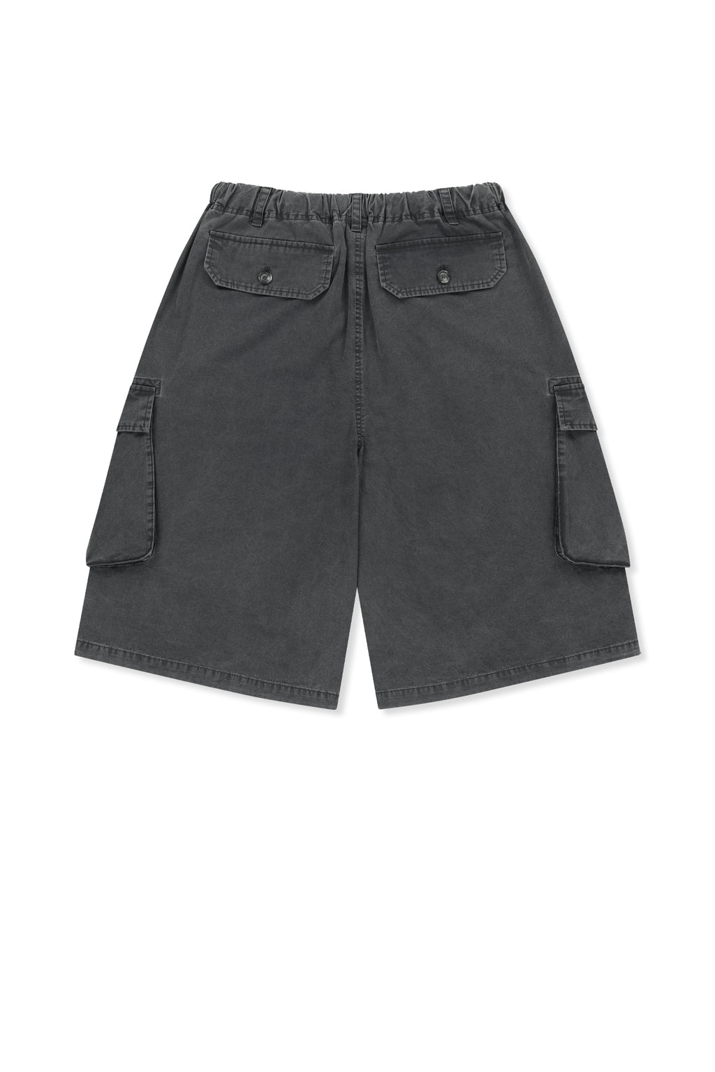 Matin Kim - Washed Cotton Patch Pocket Bermuda Pants (Charcoal) product image 2 | TRAB K-Fashion Australia