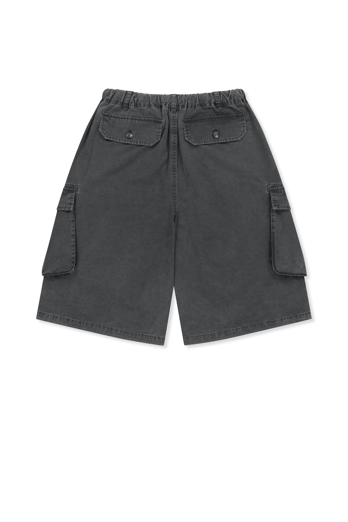 Matin Kim - Washed Cotton Patch Pocket Bermuda Pants (Charcoal) product image 2 | TRAB K-Fashion Australia