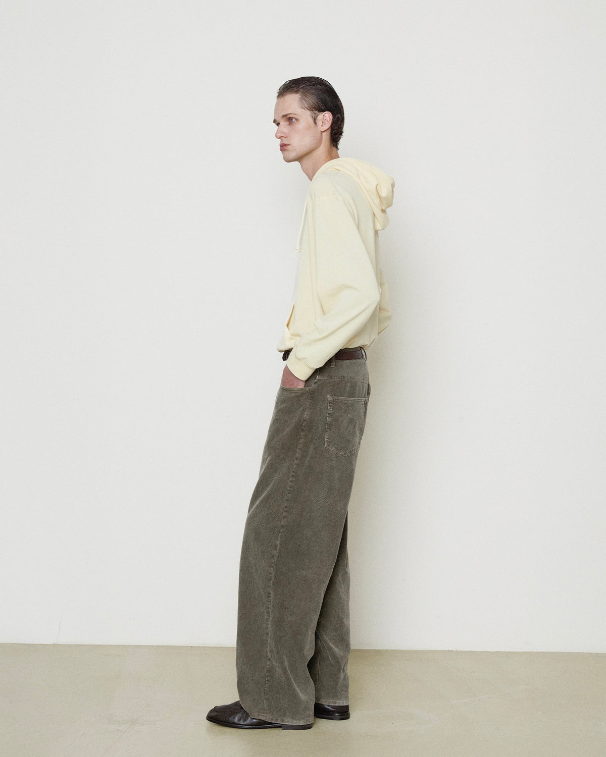 Brownyard - Hard Twist Sweat Hoodie (Light Yellow) product image 2 | TRAB K-Fashion Australia
