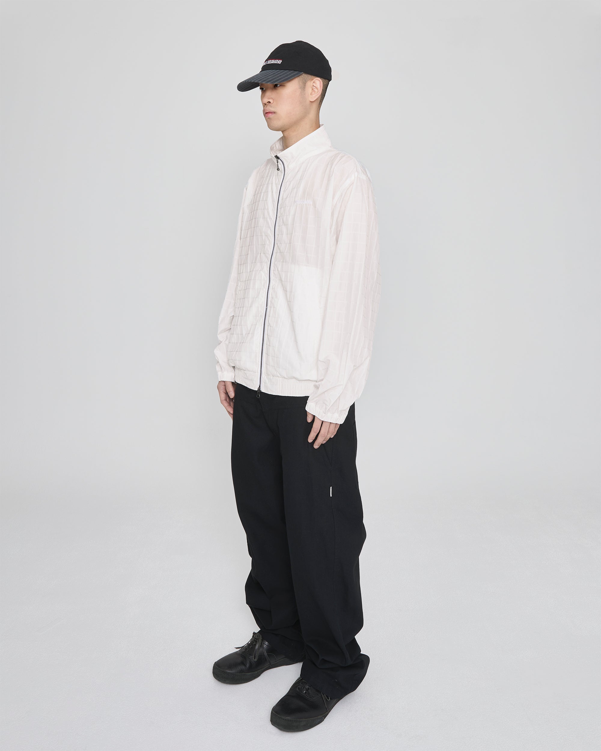 yeseyesee - Windowpane Zip Blouson (White) product image 8 | TRAB K-Fashion Australia