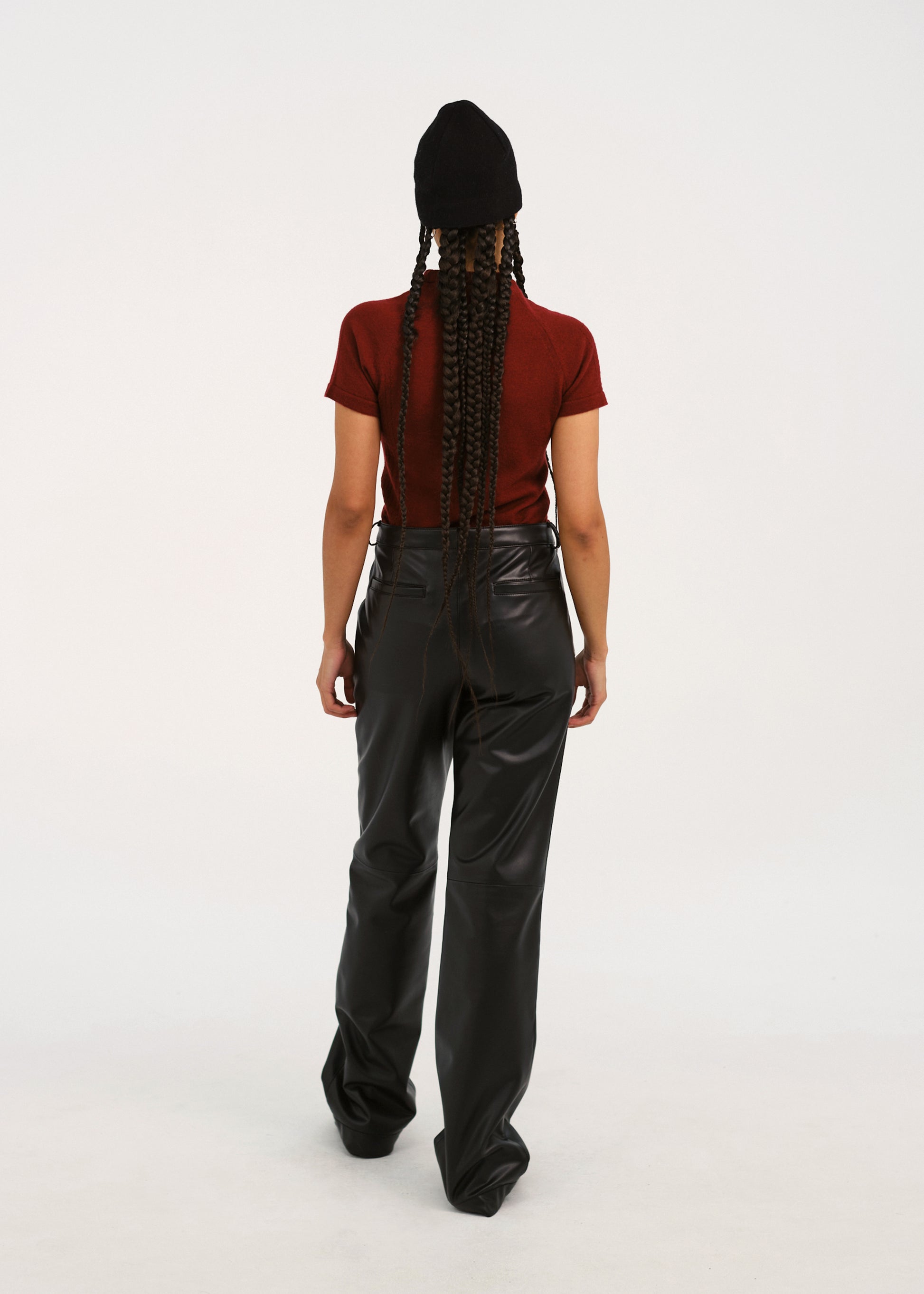 Hyein Seo - Perforated Knit Top (Burgundy) product image 4 | TRAB K-Fashion Australia