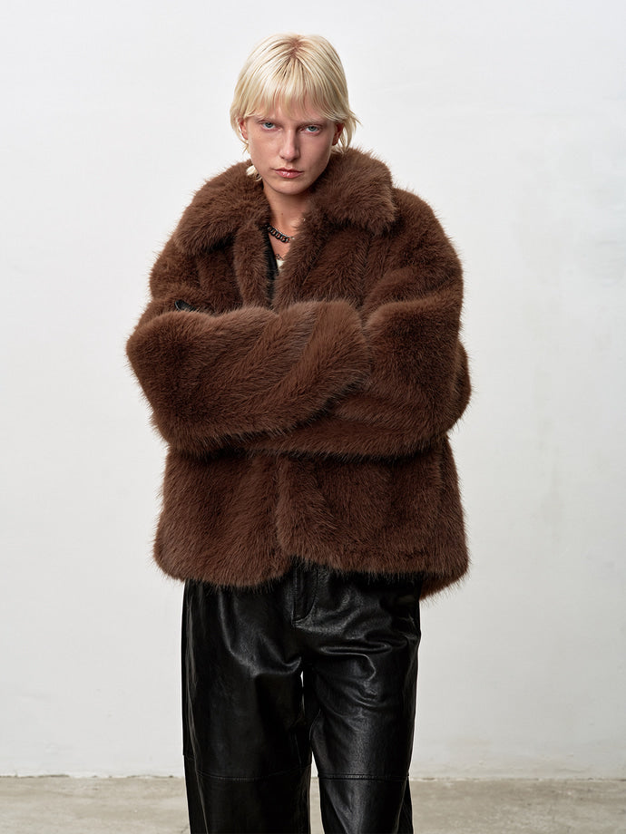 Tonywack - Faux Fur Relaxed Blouson (Mocha) product image 6 | TRAB K-Fashion Australia