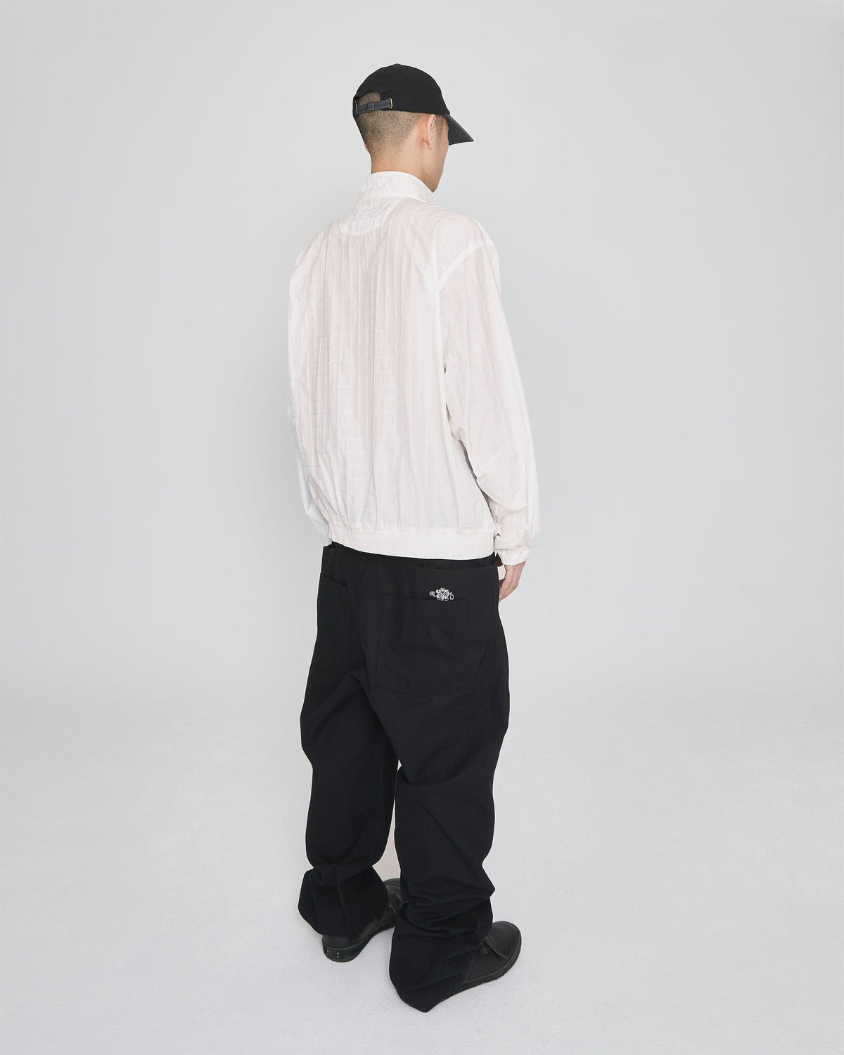 yeseyesee - Windowpane Zip Blouson (White) product image 9 | TRAB K-Fashion Australia