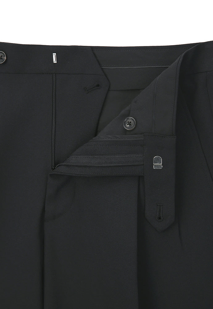 Tonywack - # Technical-Stretch 2-Pleats Wide Trousers Exclusive Fabric (Black) product image 3 | TRAB K-Fashion Australia